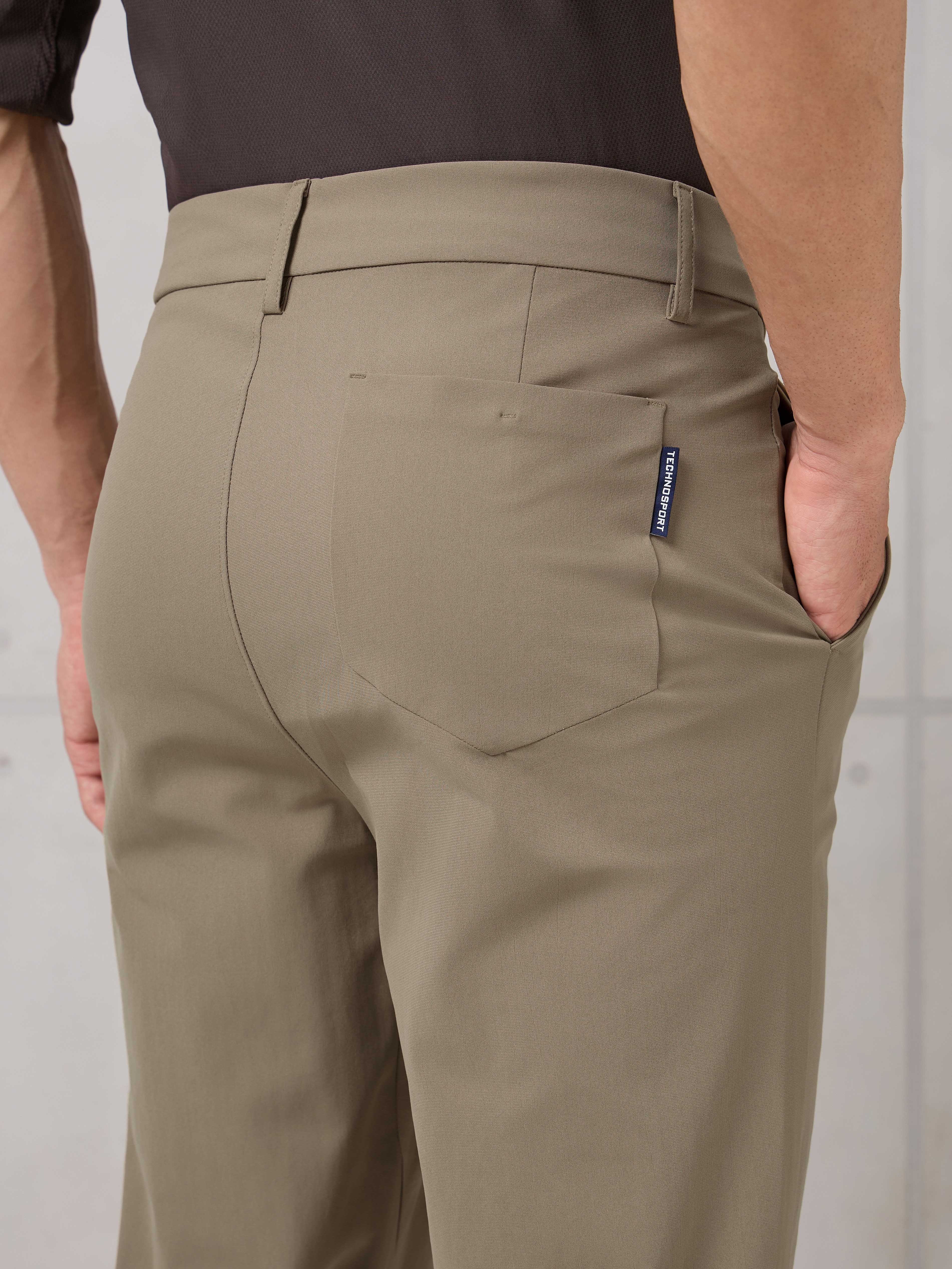 Men Semi-Formal Solid Straight Fit Trousers Pants with DURACOOL+ - Image 7