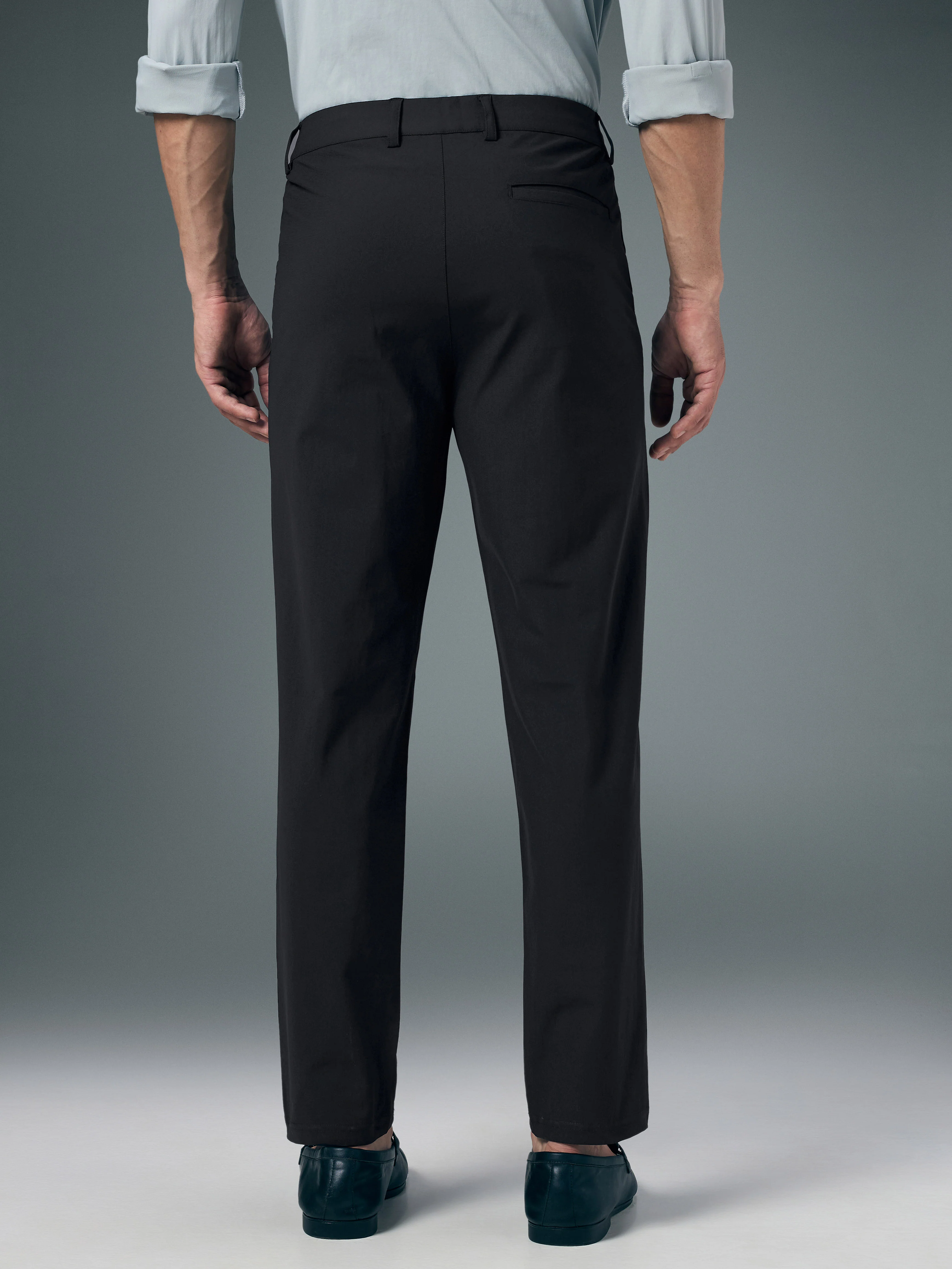 Men Semi-Formal Solid Straight Fit Trousers Pants with DURACOOL+ - Image 3