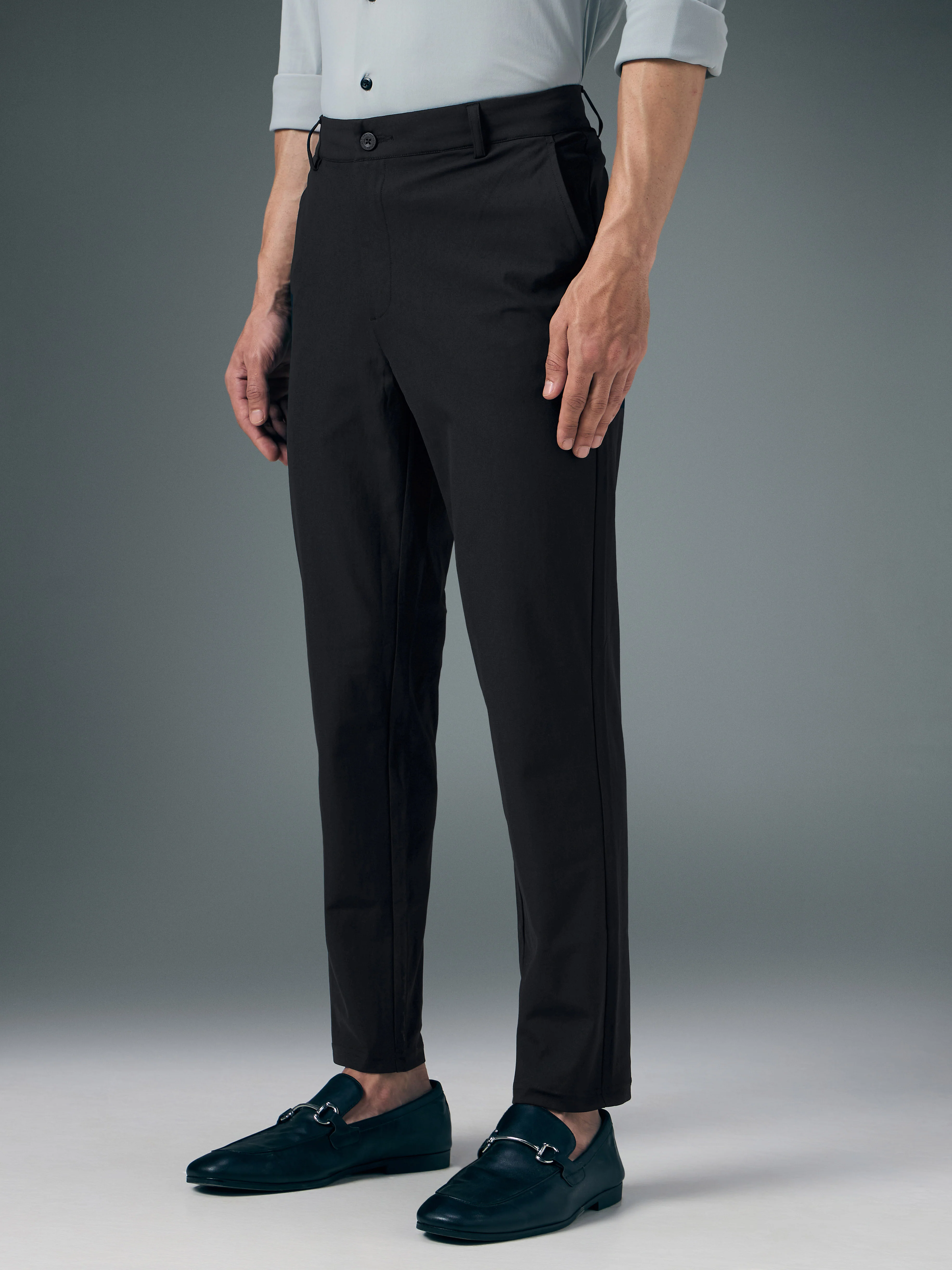 Men Semi-Formal Solid Straight Fit Trousers Pants with DURACOOL+ - Image 4