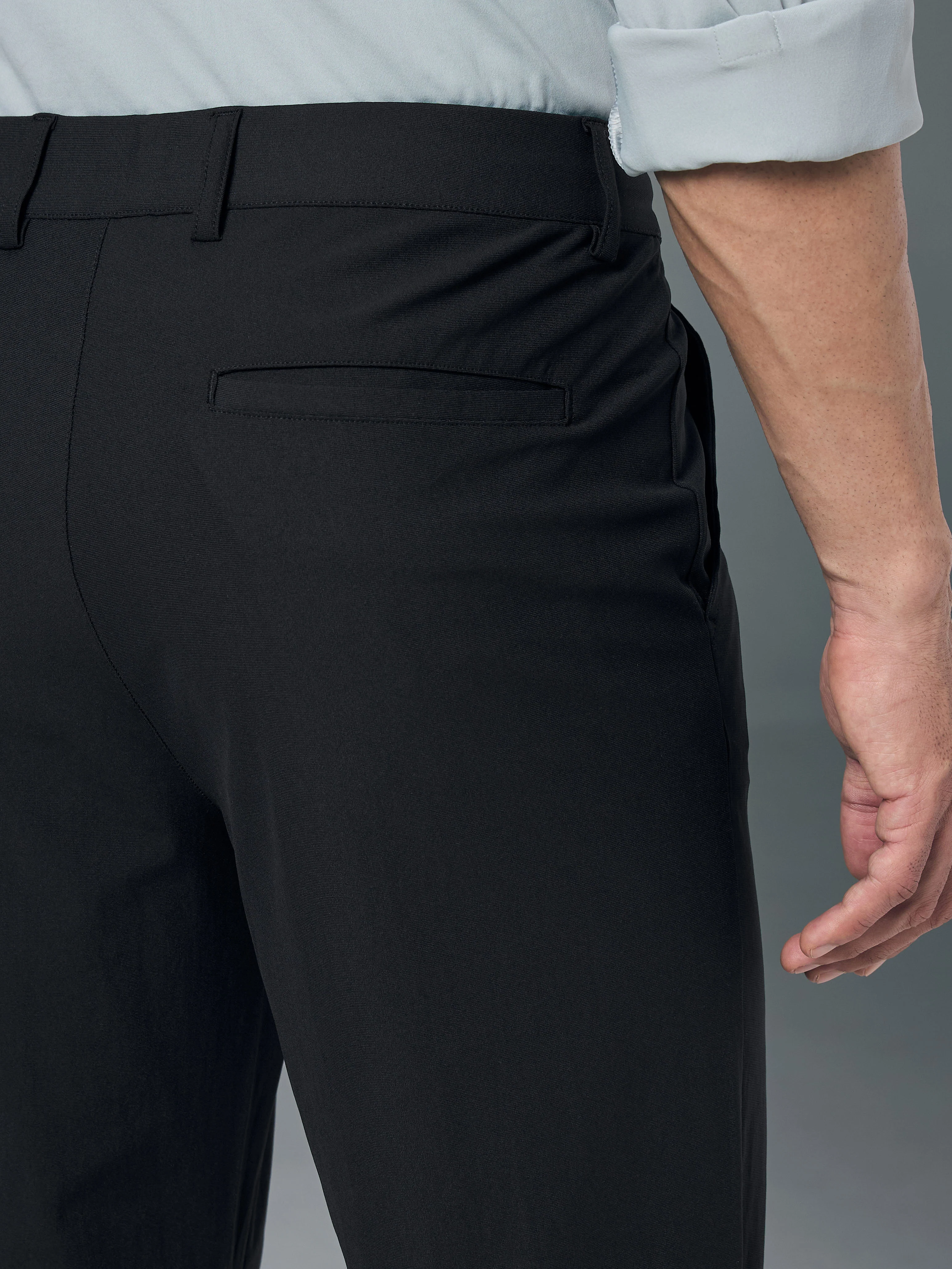 Men Semi-Formal Solid Straight Fit Trousers Pants with DURACOOL+ - Image 6