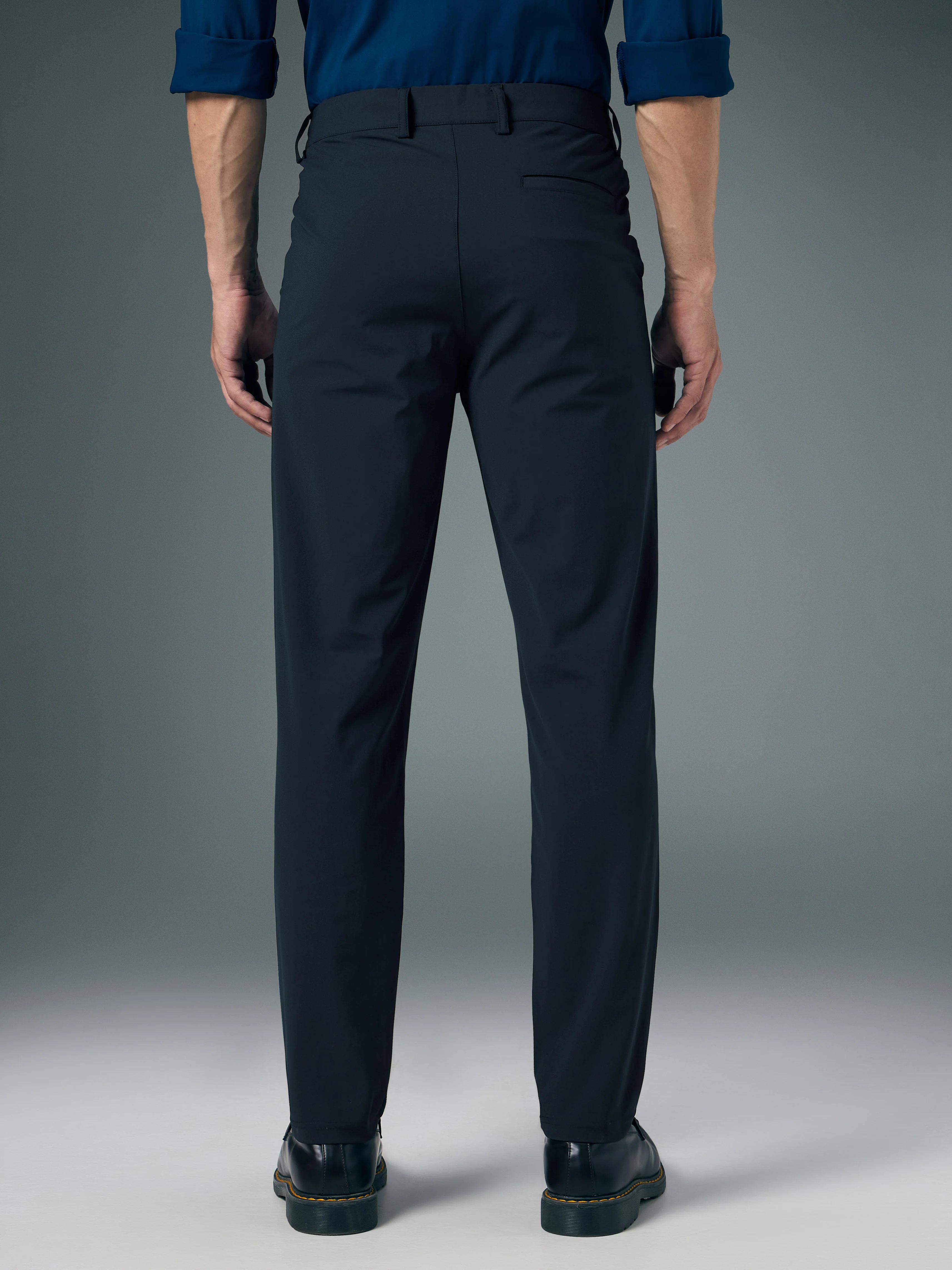 Men Semi-Formal Solid Straight Fit Trousers Pants with DURACOOL+ - Image 3