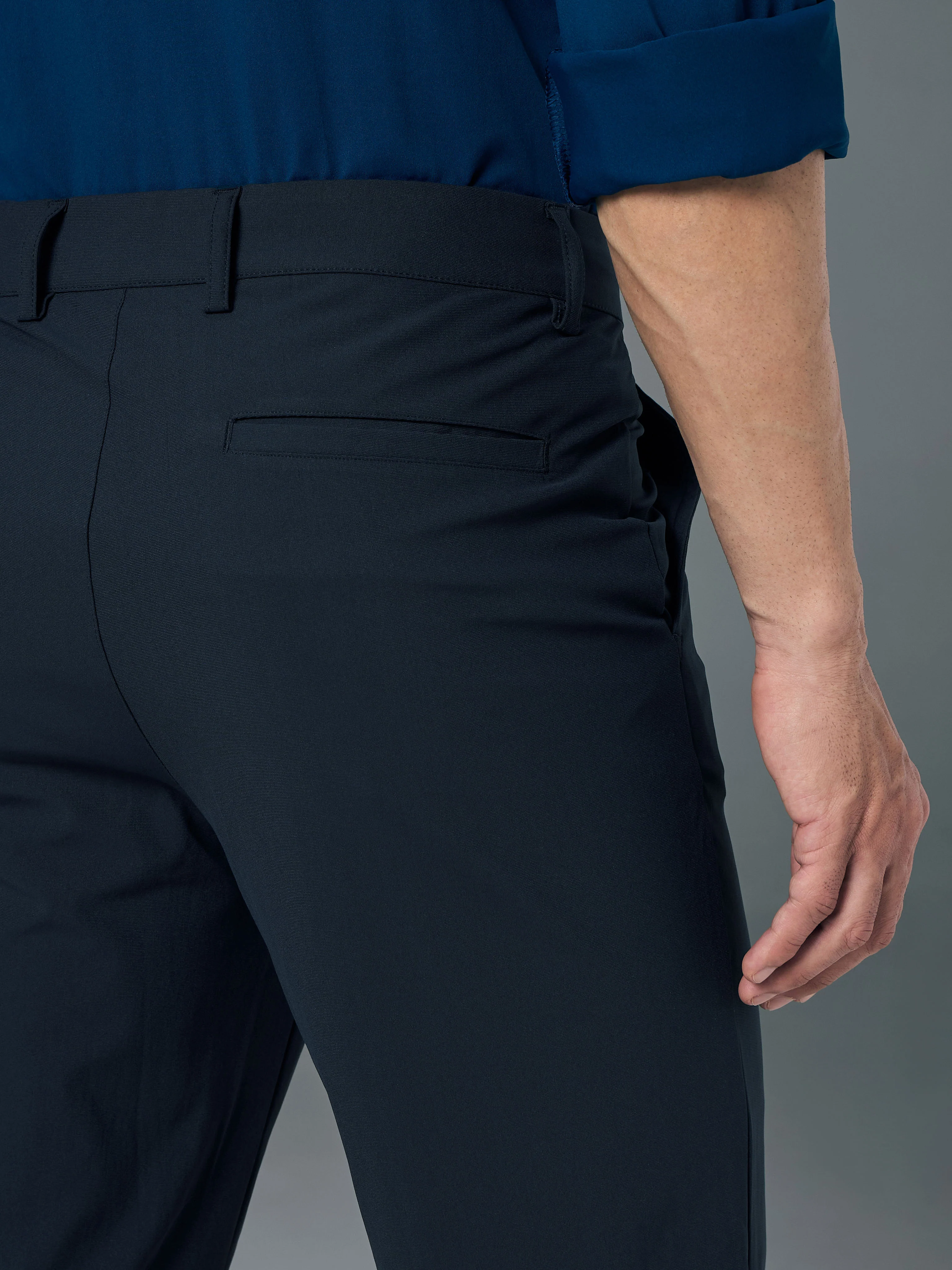 Men Semi-Formal Solid Straight Fit Trousers Pants with DURACOOL+ - Image 7