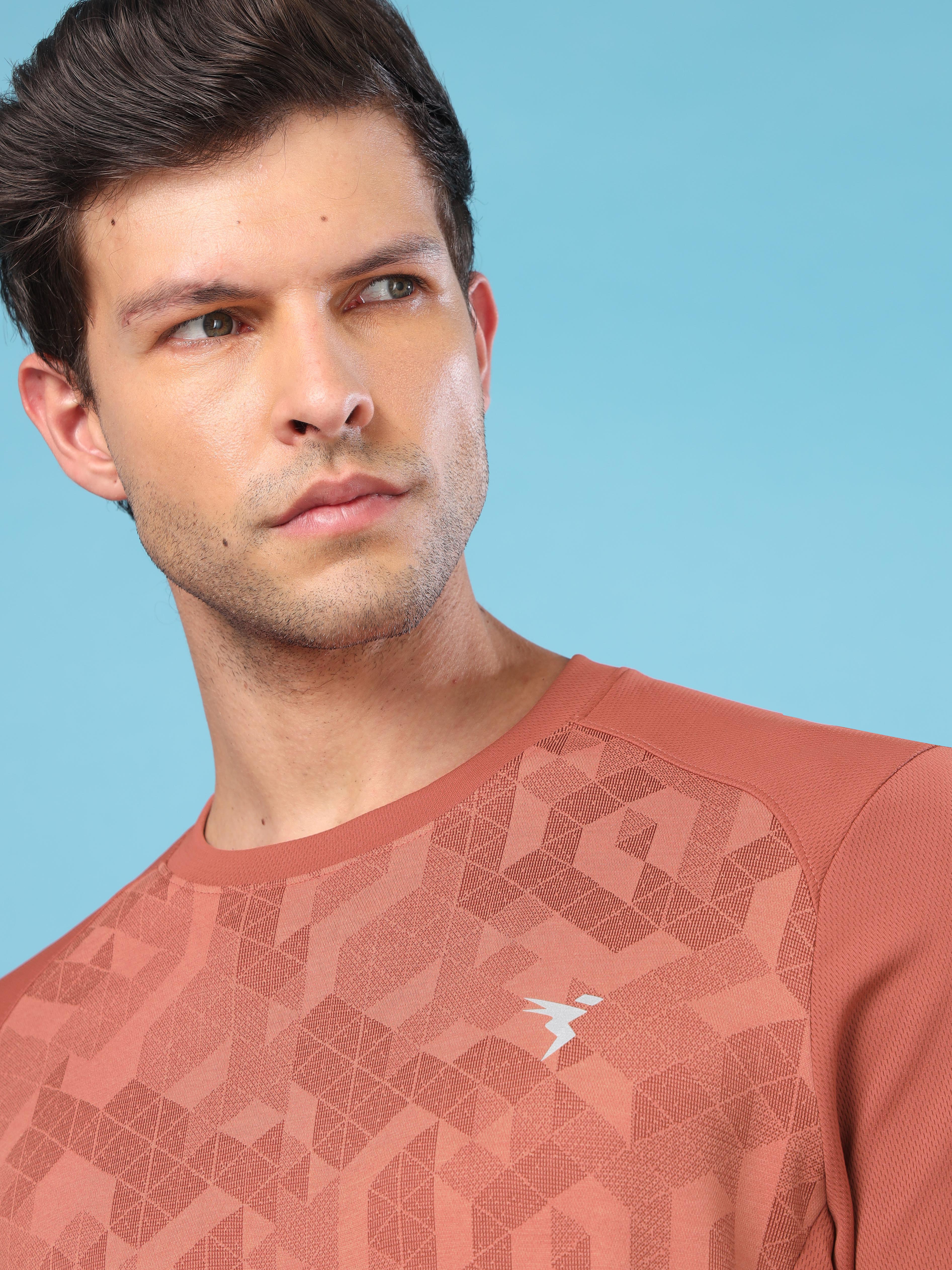 Men Slim Fit Crew Neck T-shirt with DOUBLE COOL - Image 5