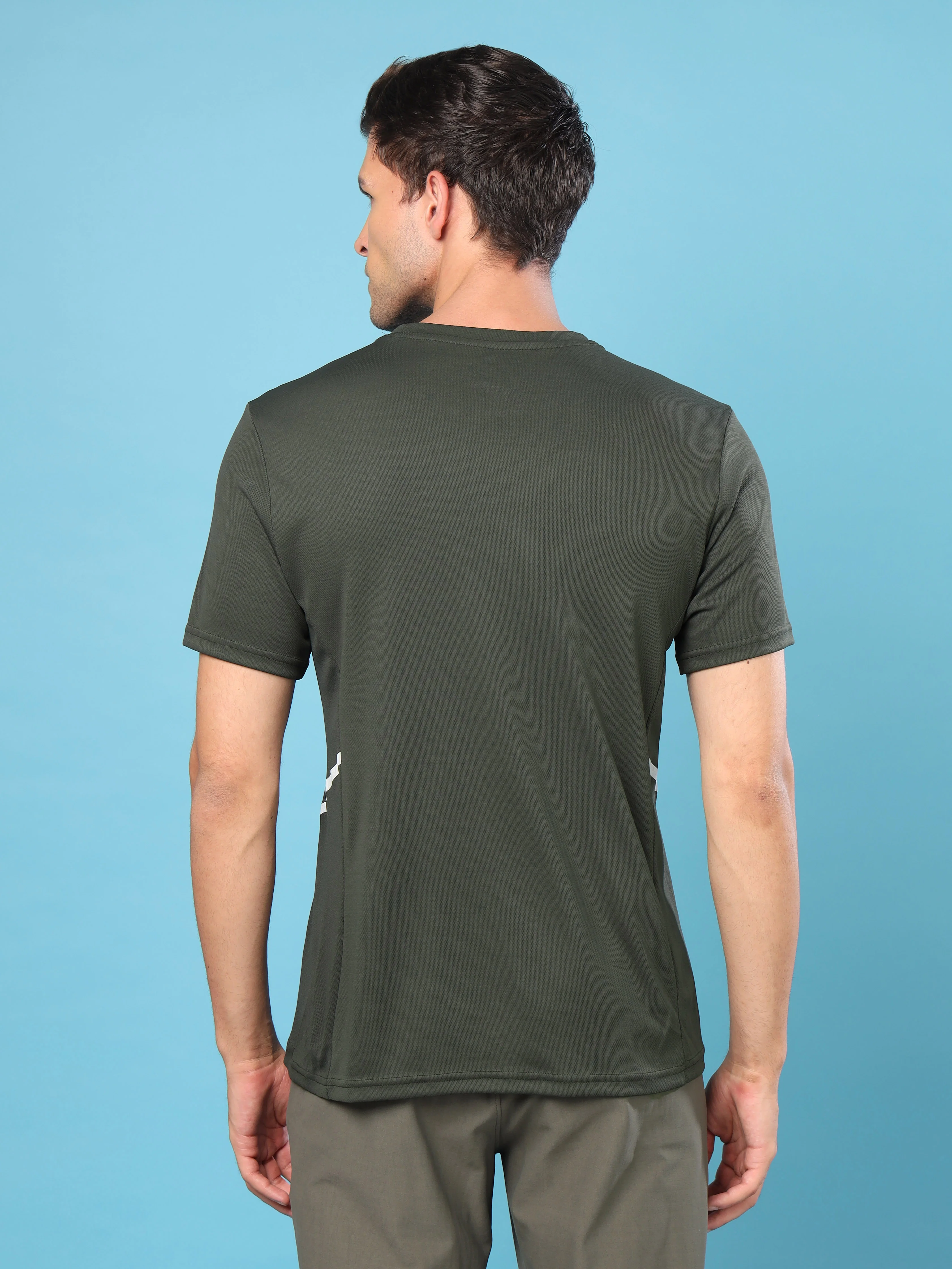 Men Slim Fit Crew Neck T-shirt with DOUBLE COOL - Image 3