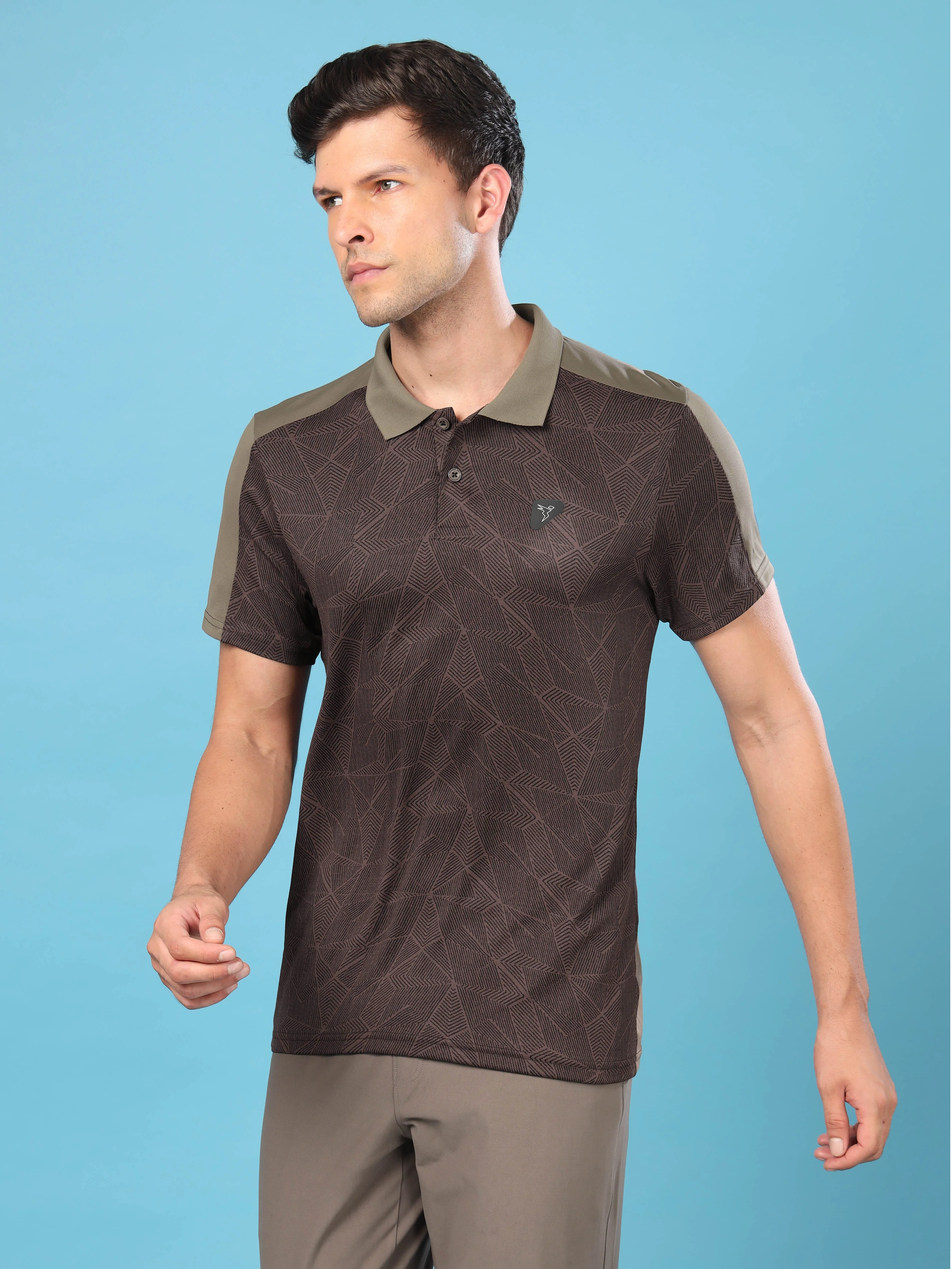 Men Slim Polo Neck T-shirt with DOUBLECOOL - Image 3