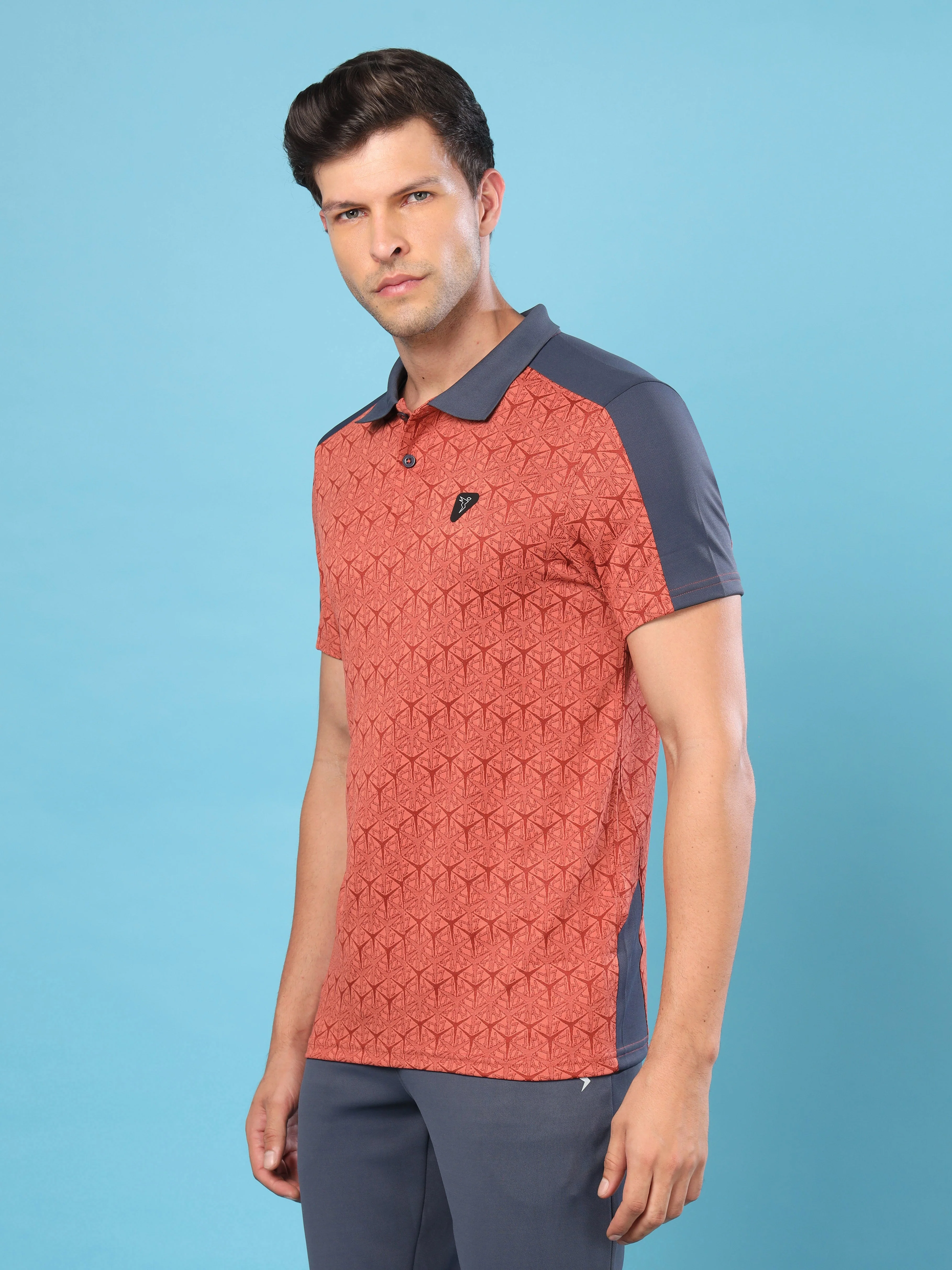 Men Slim Polo Neck T-shirt with DOUBLECOOL - Image 3