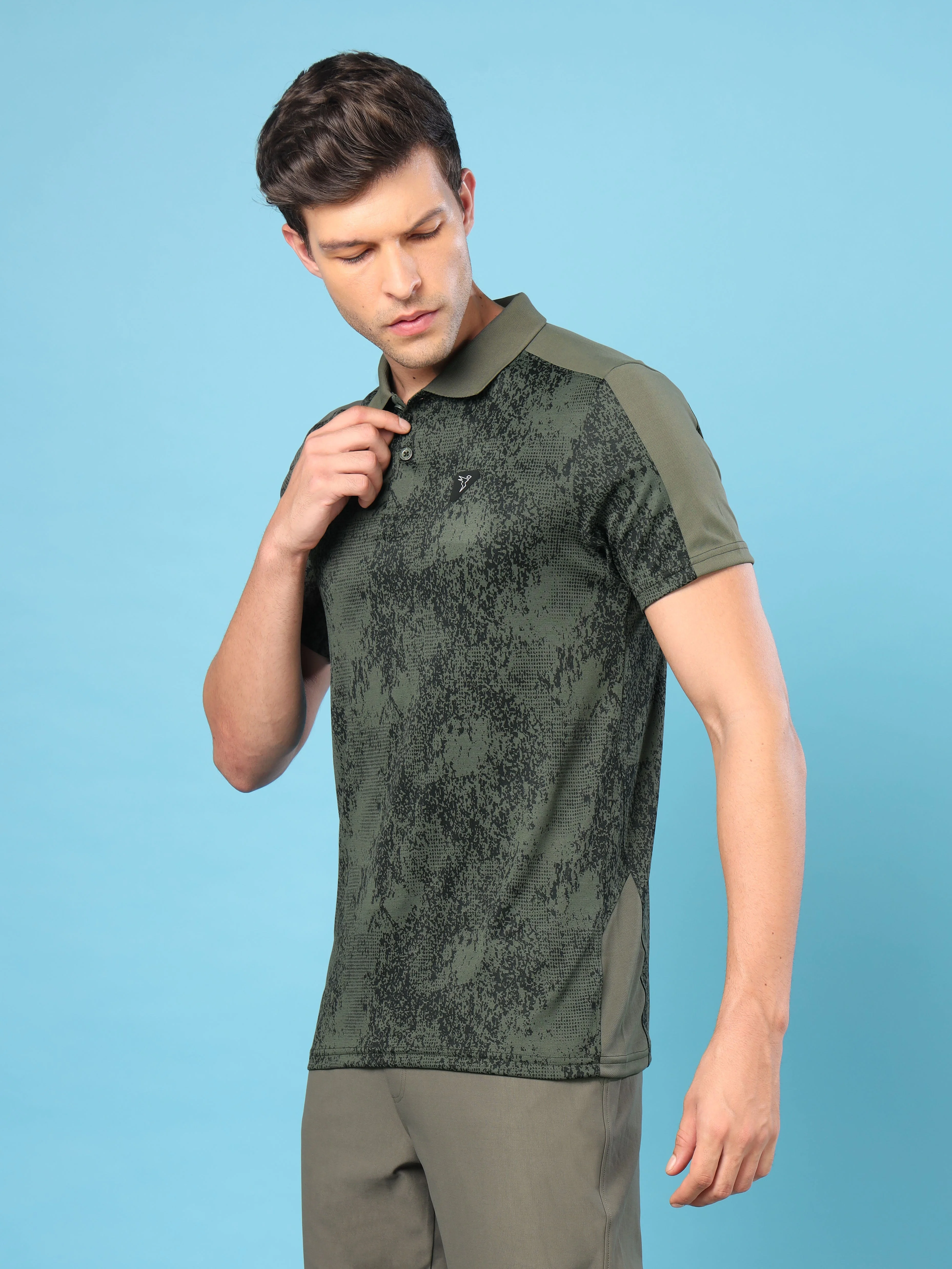 Men Slim Polo Neck T-shirt with DOUBLECOOL - Image 3