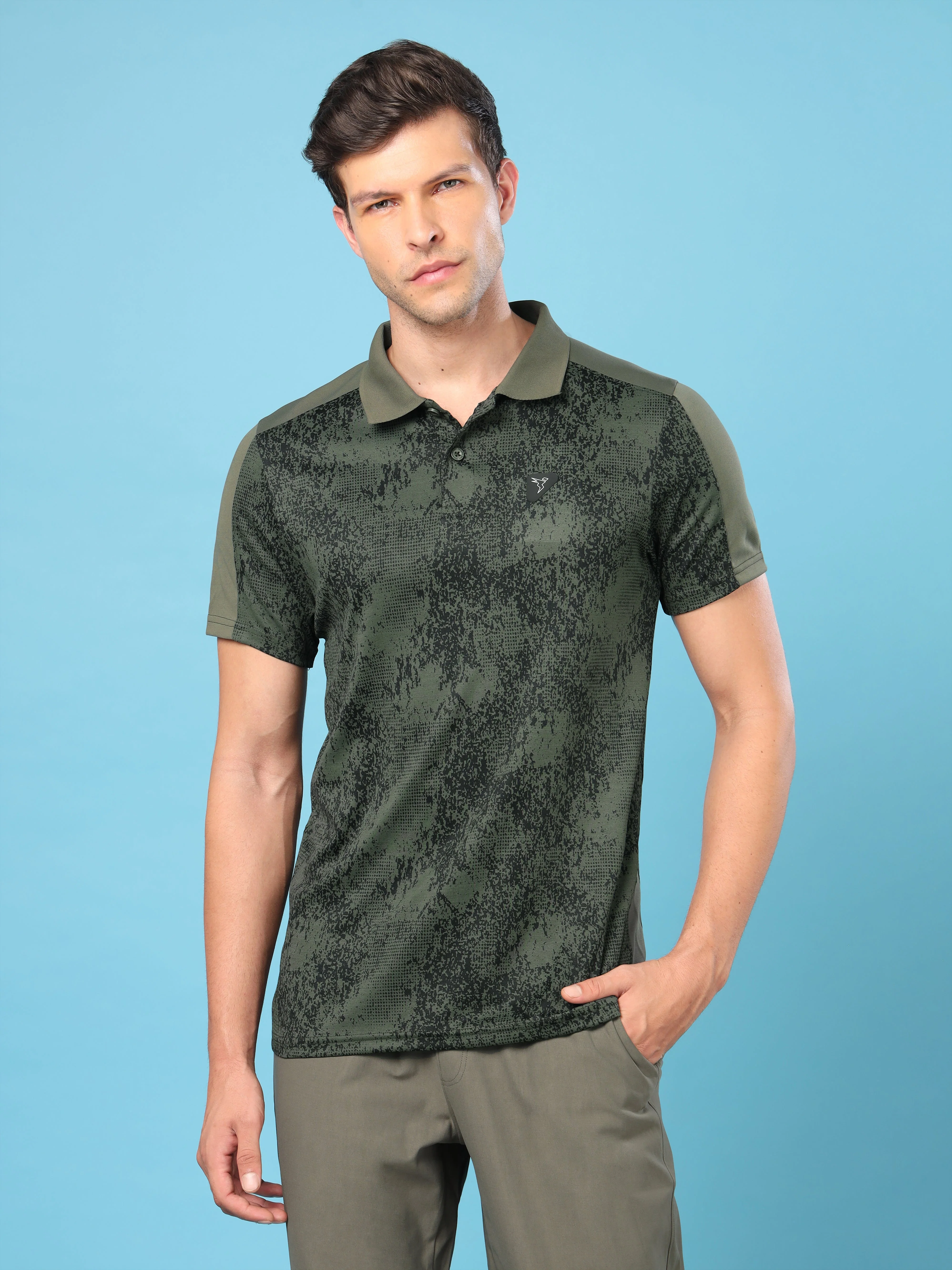 Men Slim Polo Neck T-shirt with DOUBLECOOL - Image 5
