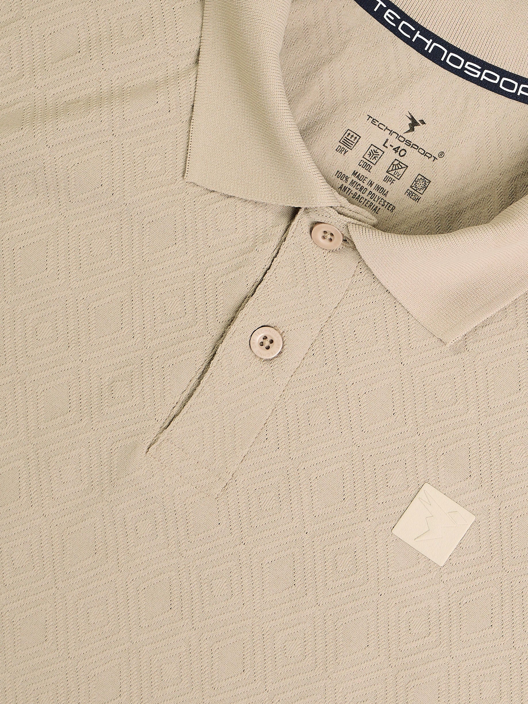 Men Jacquard Slim Fit Polo Sports T-shirt with COTFLEX - Image 7