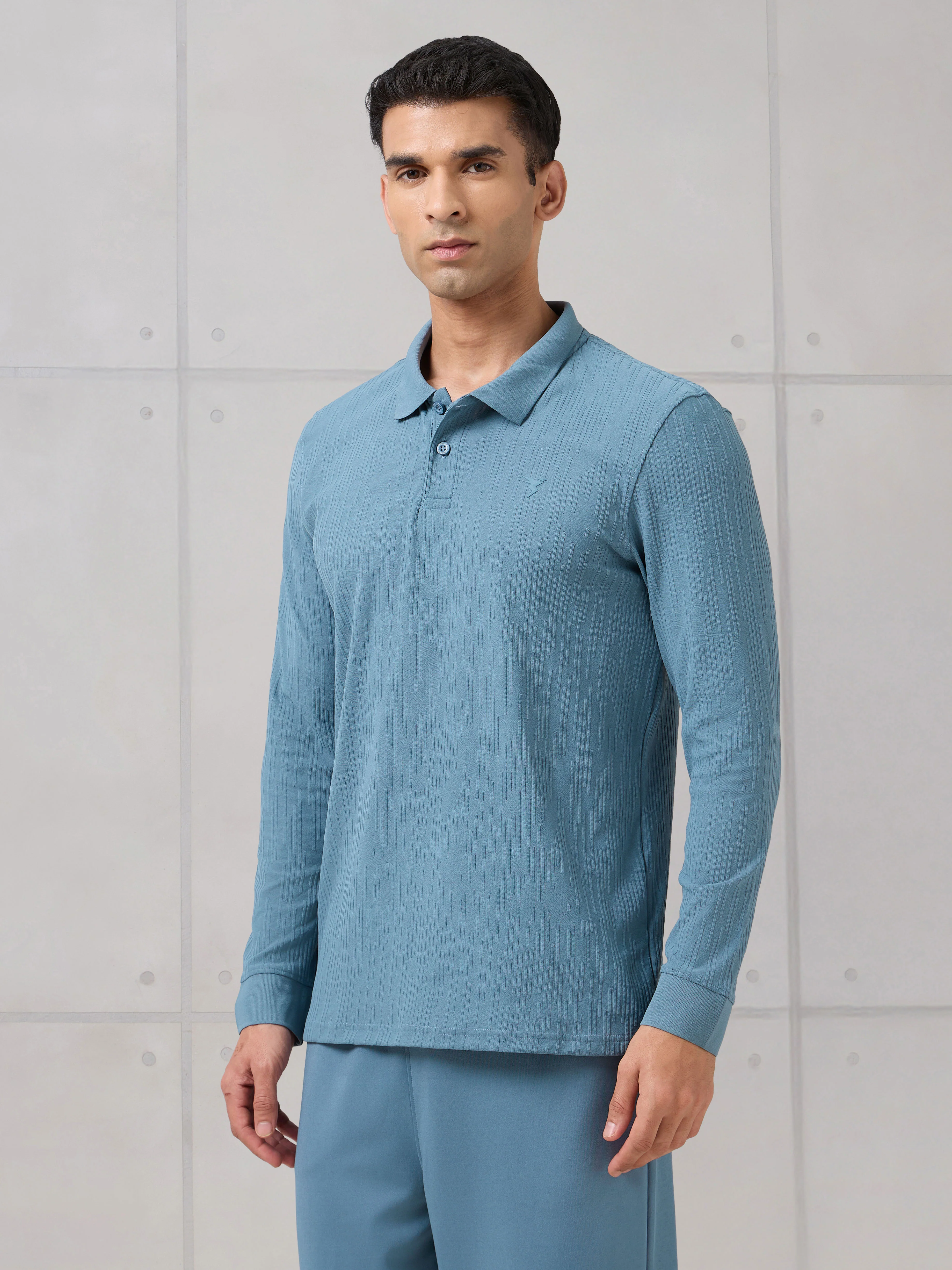 Men Solid Active Out Polo Neck T-shirt with COTFLEX - Image 4
