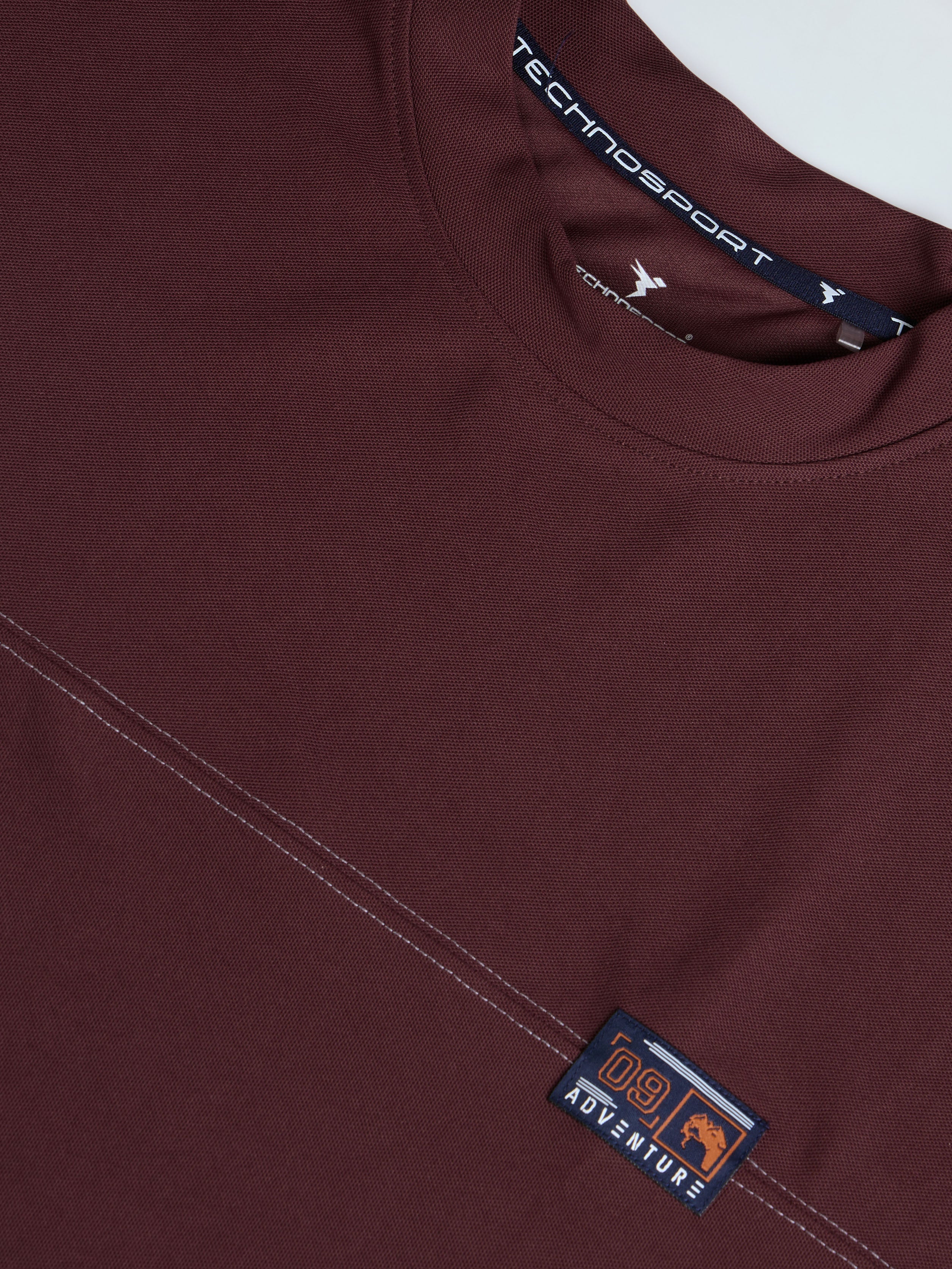 Men Solid Oversized Round Neck Sports T-shirt with MATPIQ - Image 7