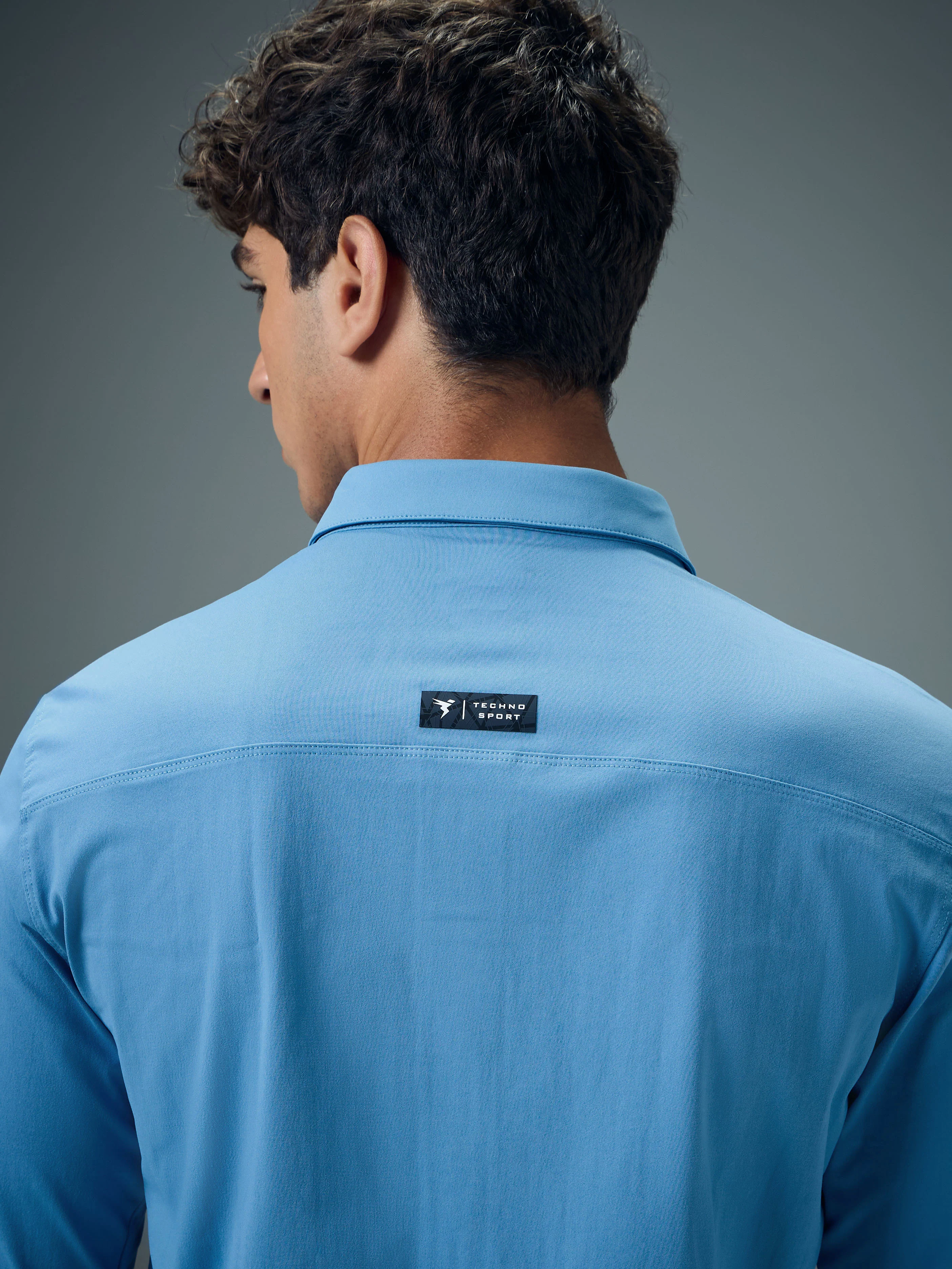 Men Solid Regular Fit Spread Collar Casual Shirt with COTFLEX - Image 7