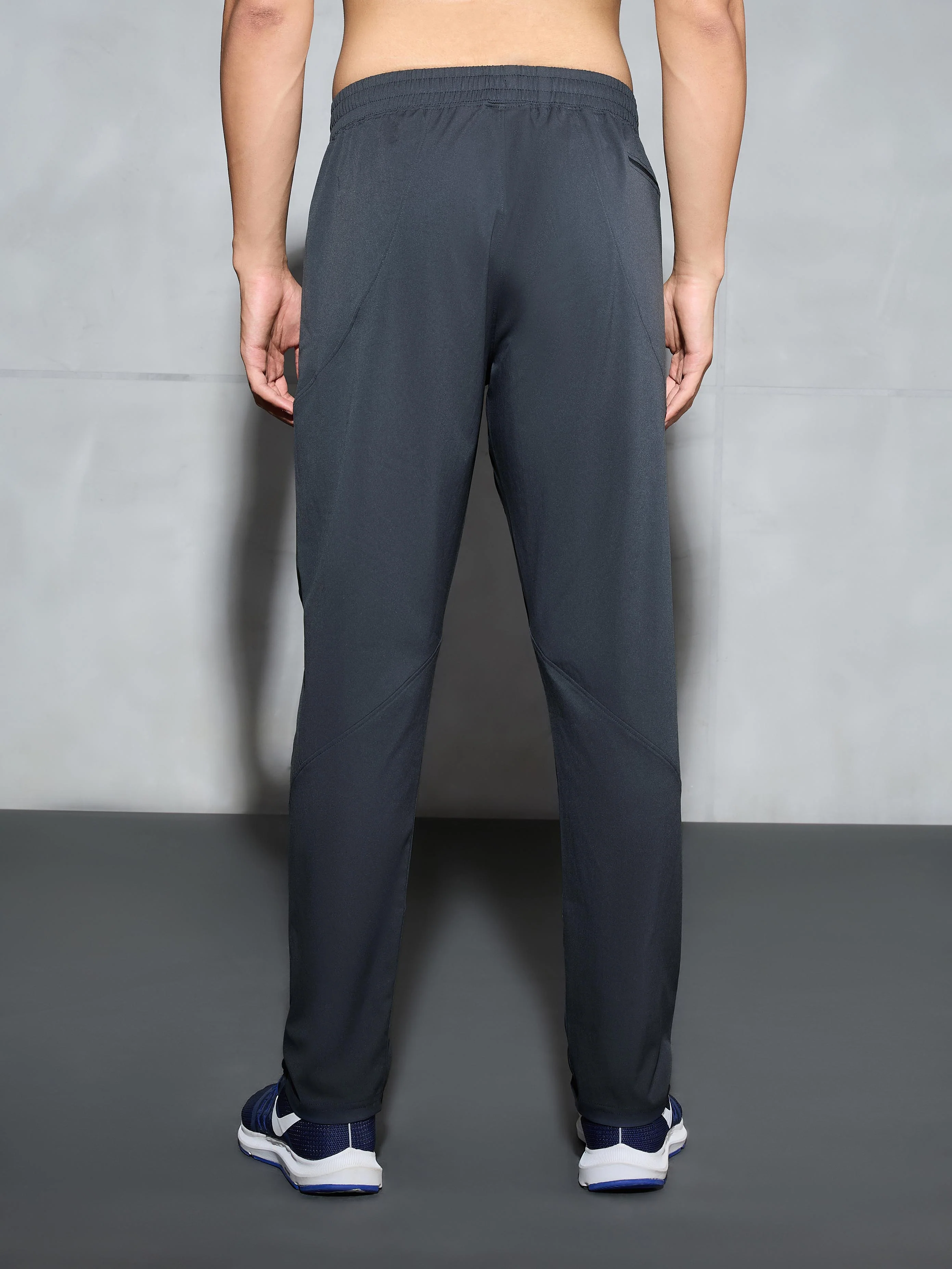 Men Solid Regular Fit Trackpants with TS FLEXI - Image 3