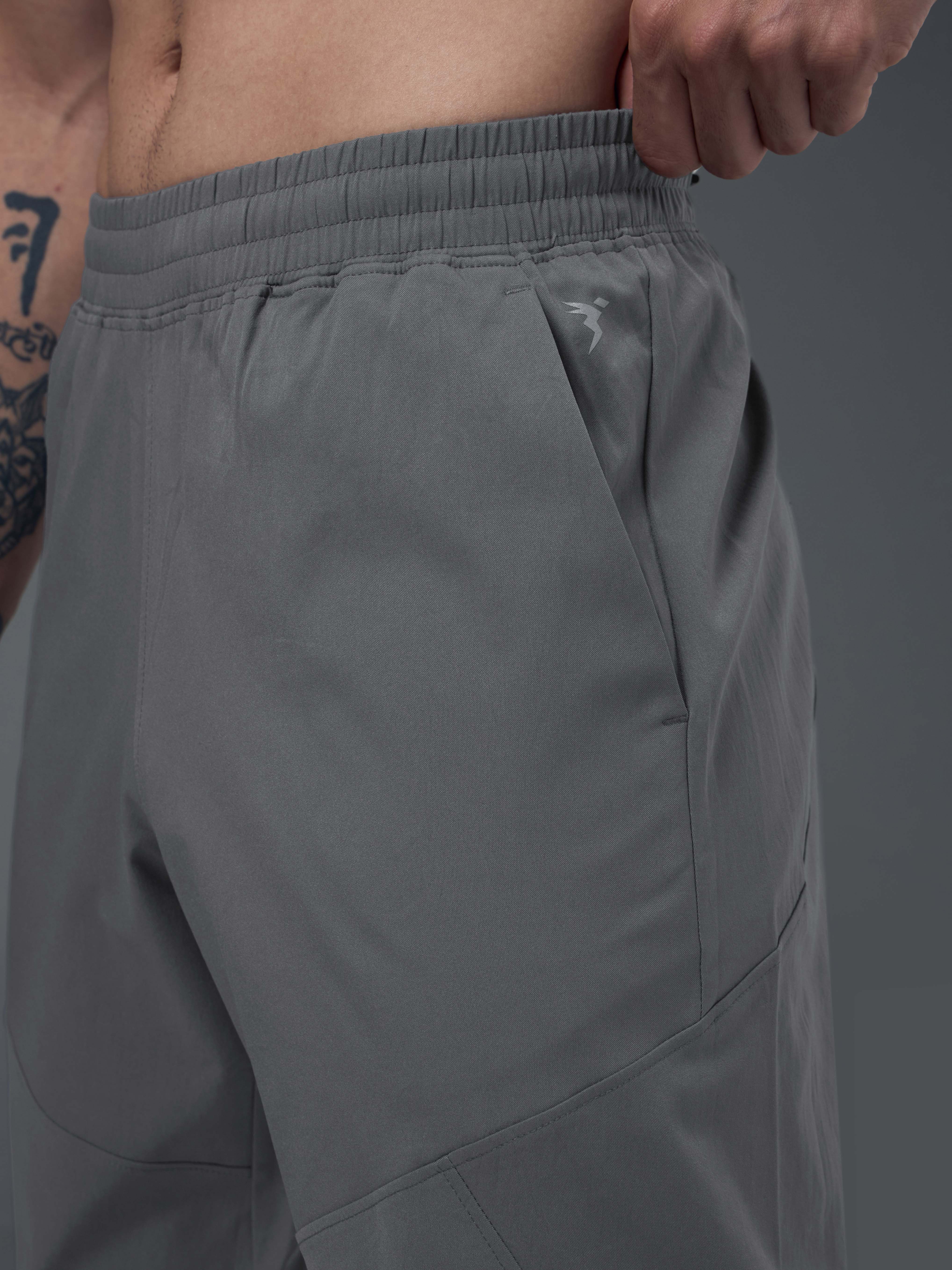 Men Solid Regular Fit Trackpants with TS FLEXI - Image 5