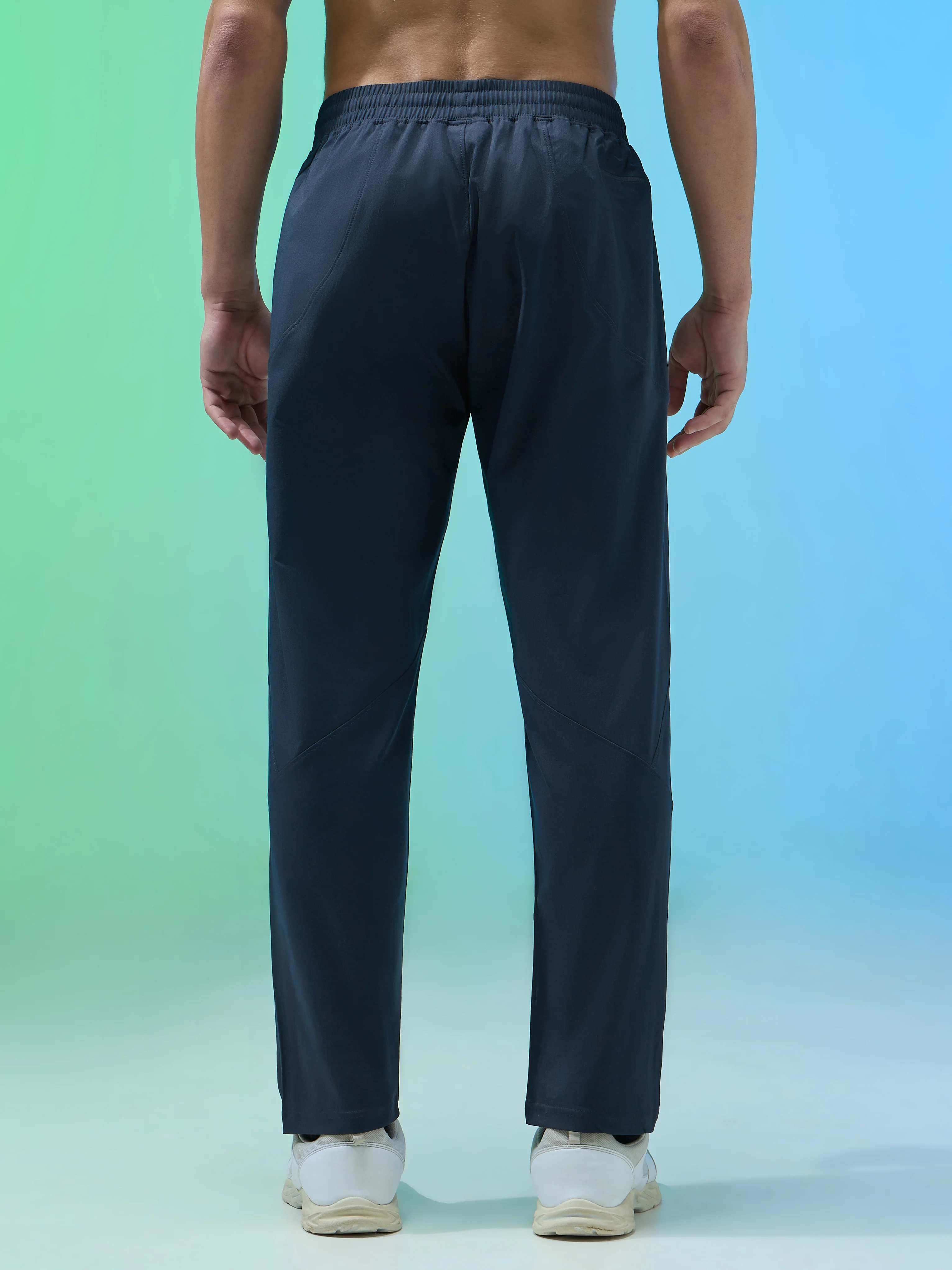 Men Solid Regular Fit Trackpants with TS FLEXI - Image 4