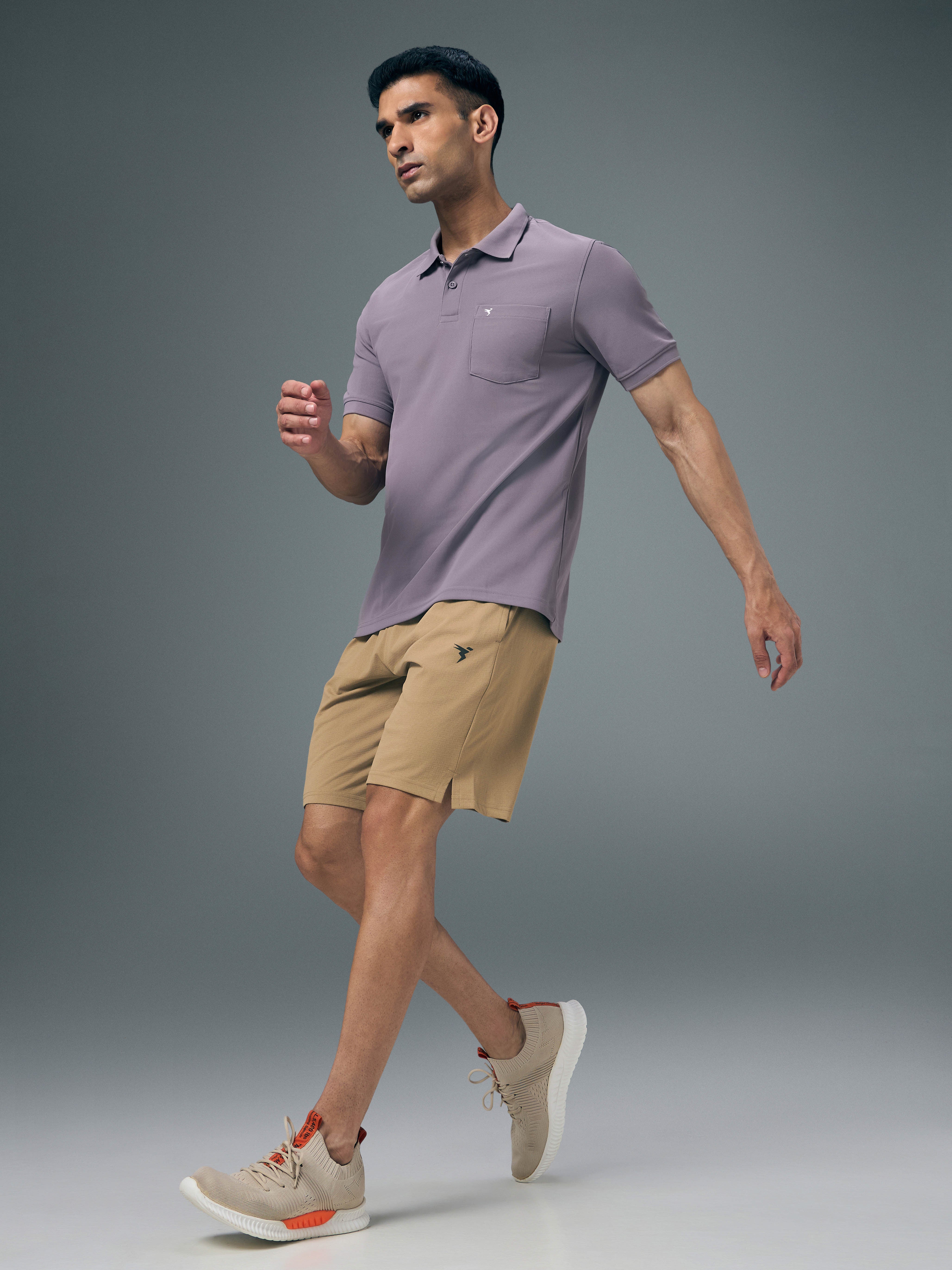 Men Solid Relax Fit Shorts with ELASTO LITE - Image 4