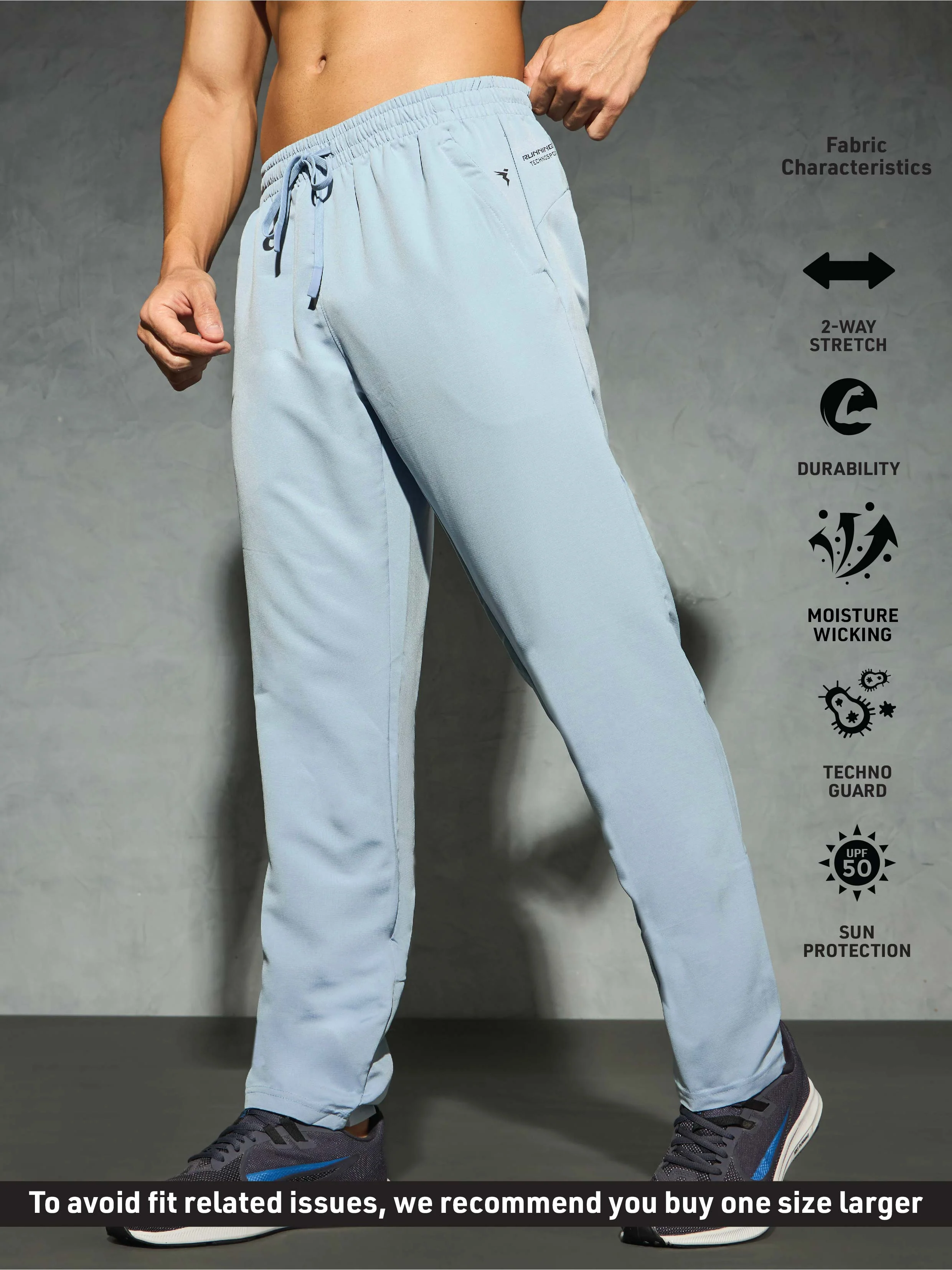 Men Solid Relax Fit Sports Trackpants with TECHNO LITE - Image 4