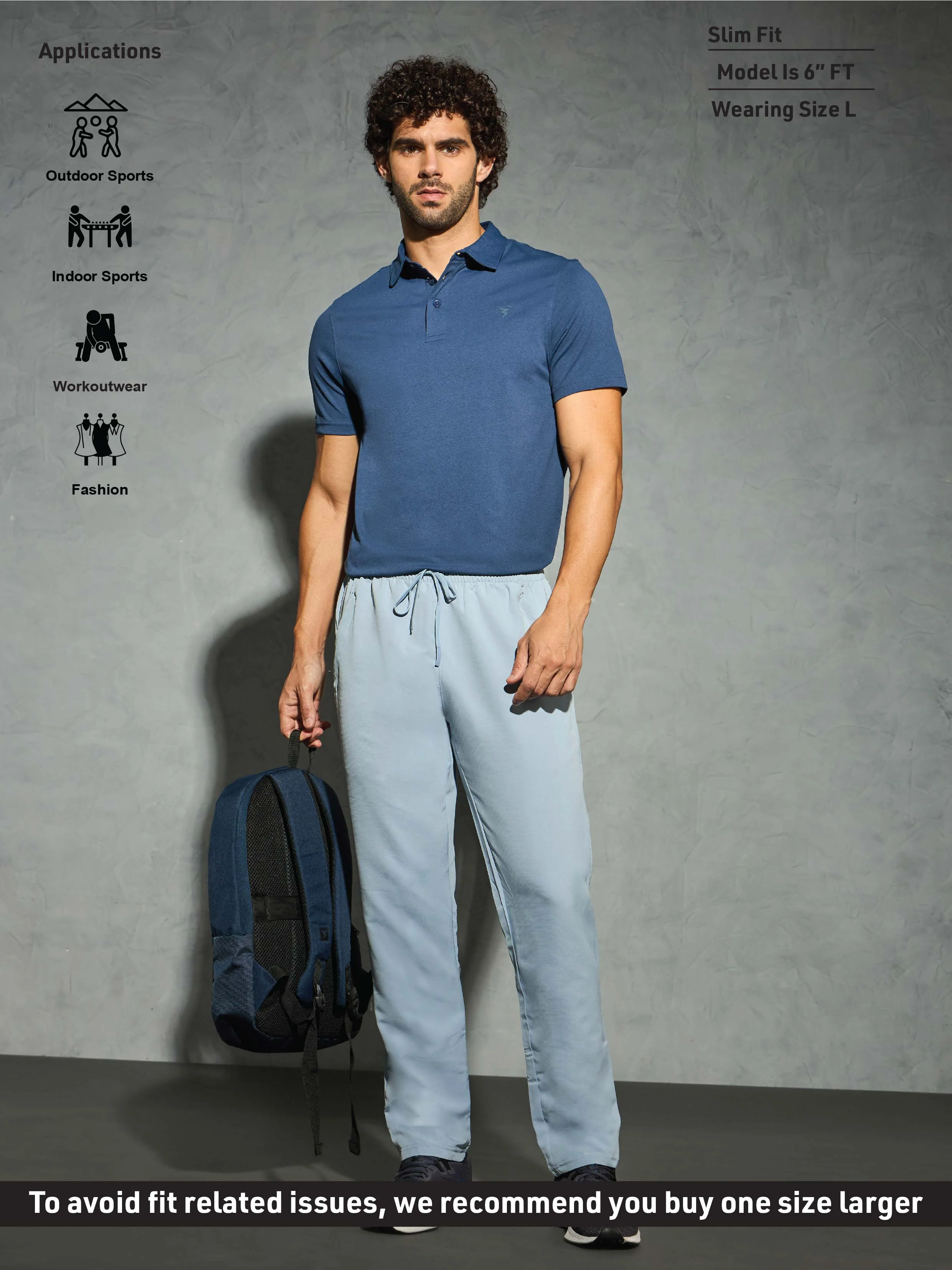 Men Solid Relax Fit Sports Trackpants with TECHNO LITE - Image 5