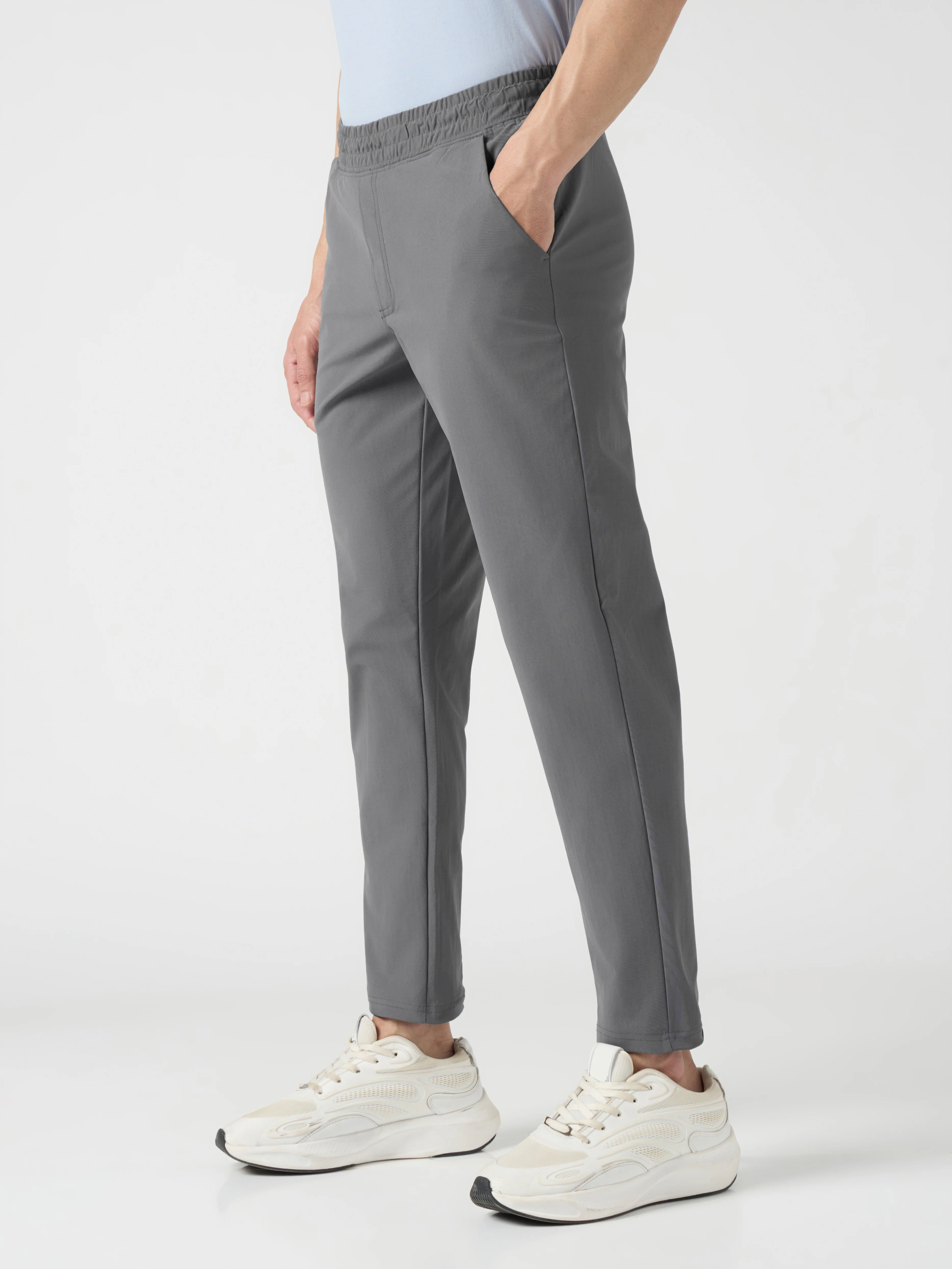 Men Solid Relax Fit Trackpants with DURACOOL+ - Image 3