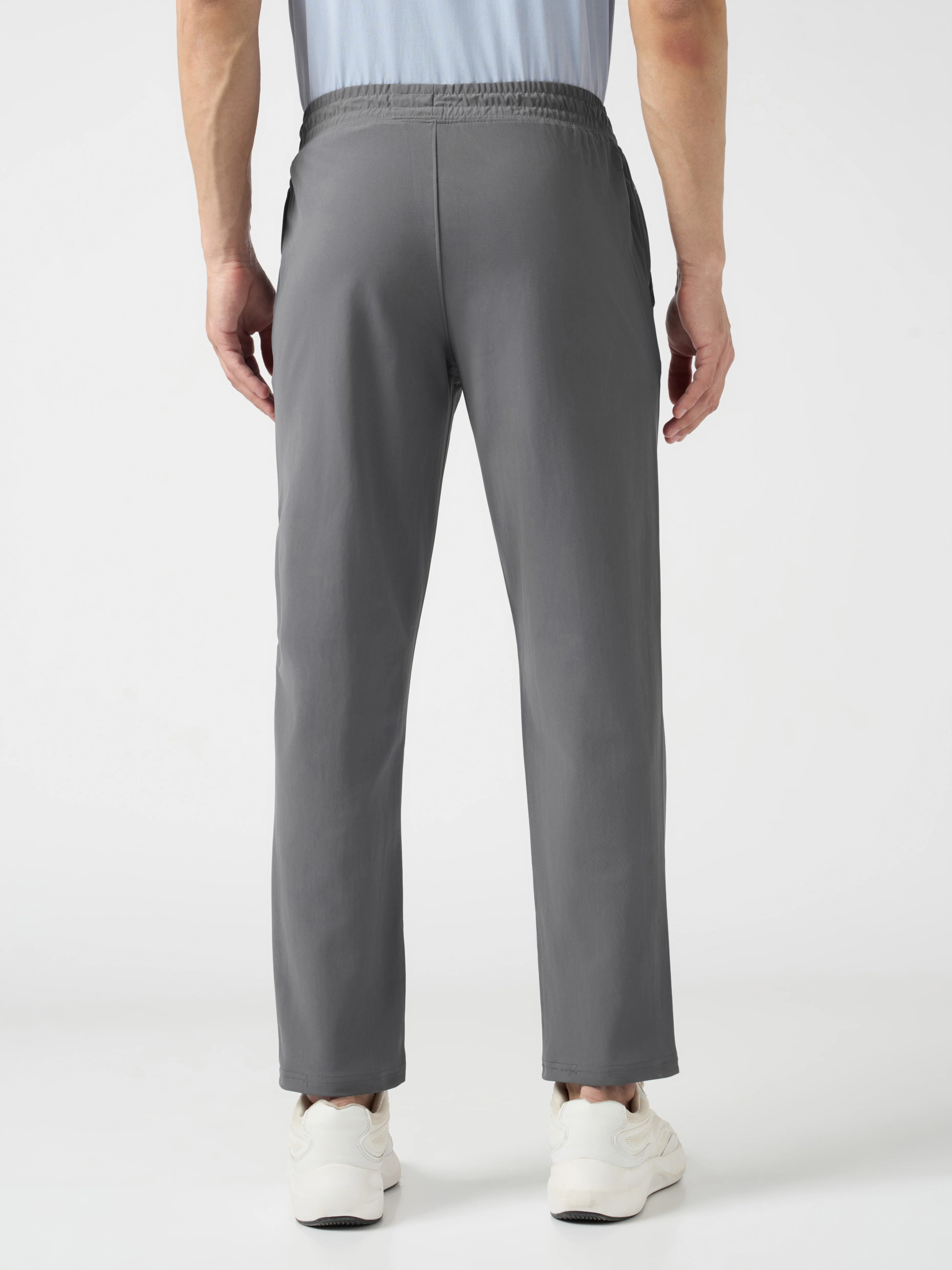 Men Solid Relax Fit Trackpants with DURACOOL+ - Image 4