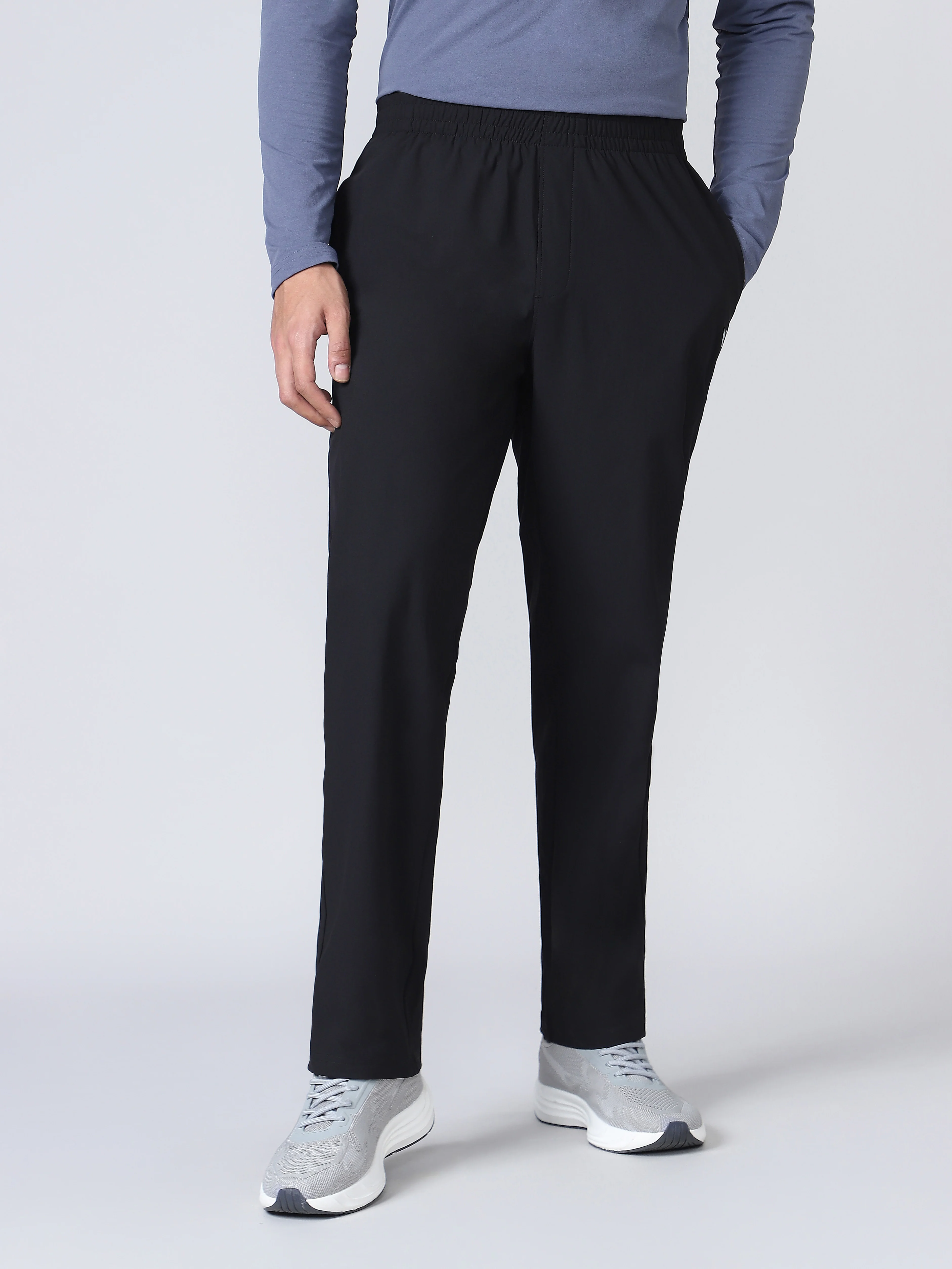 Men Solid Relax Fit Trackpants with DURACOOL+