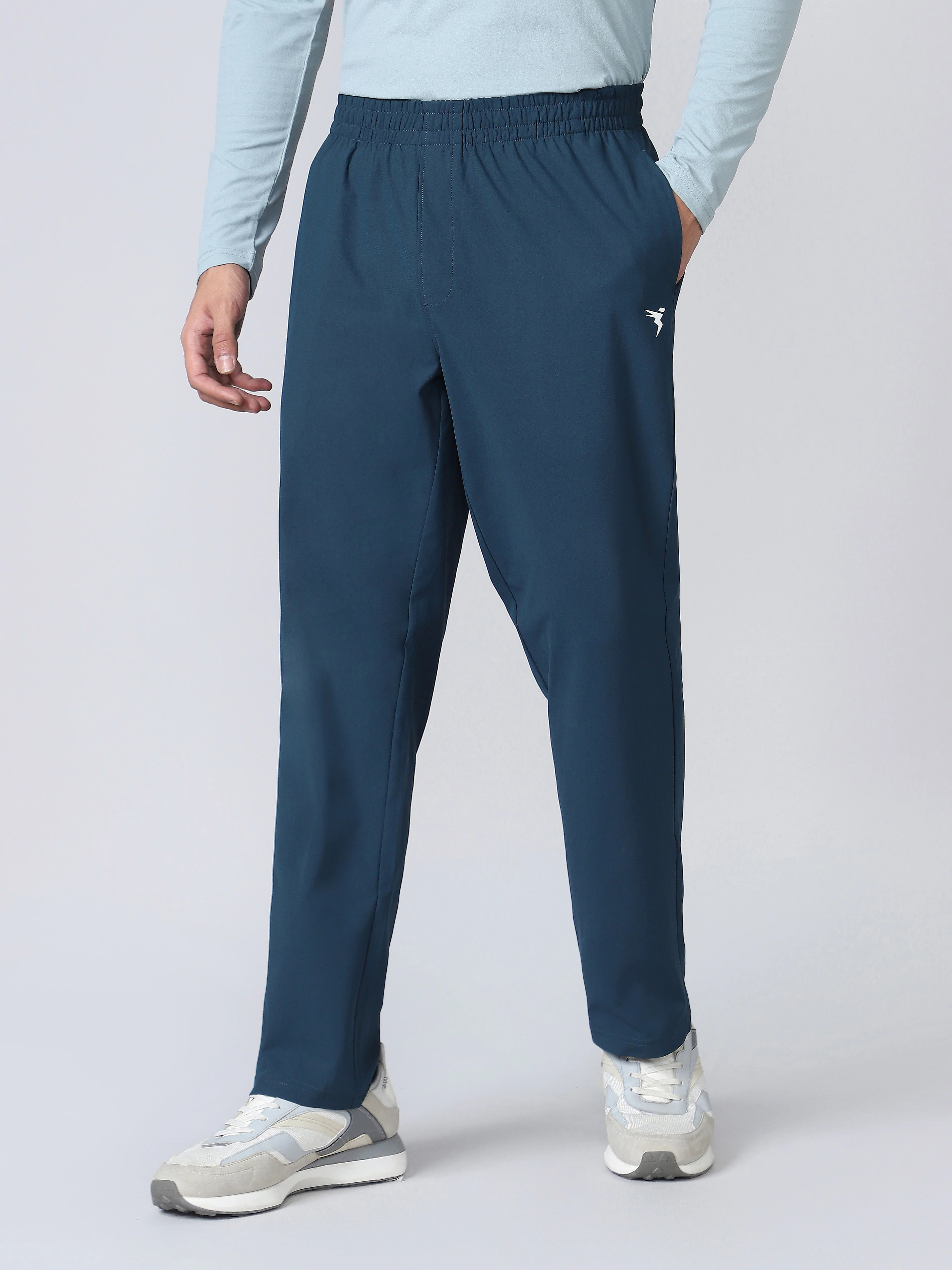 Men Solid Relax Fit Trackpants with DURACOOL+