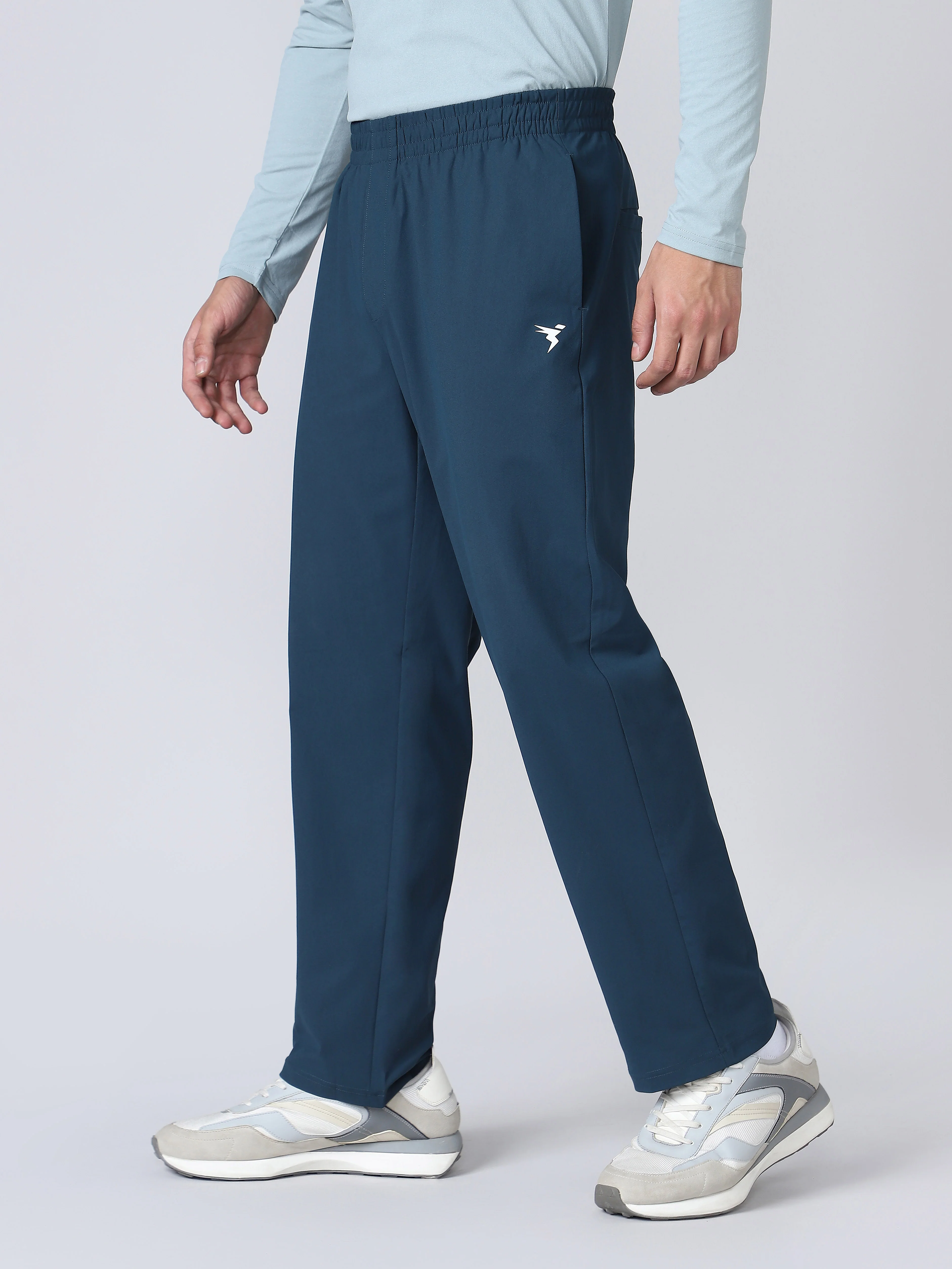 Men Solid Relax Fit Trackpants with DURACOOL+ - Image 3