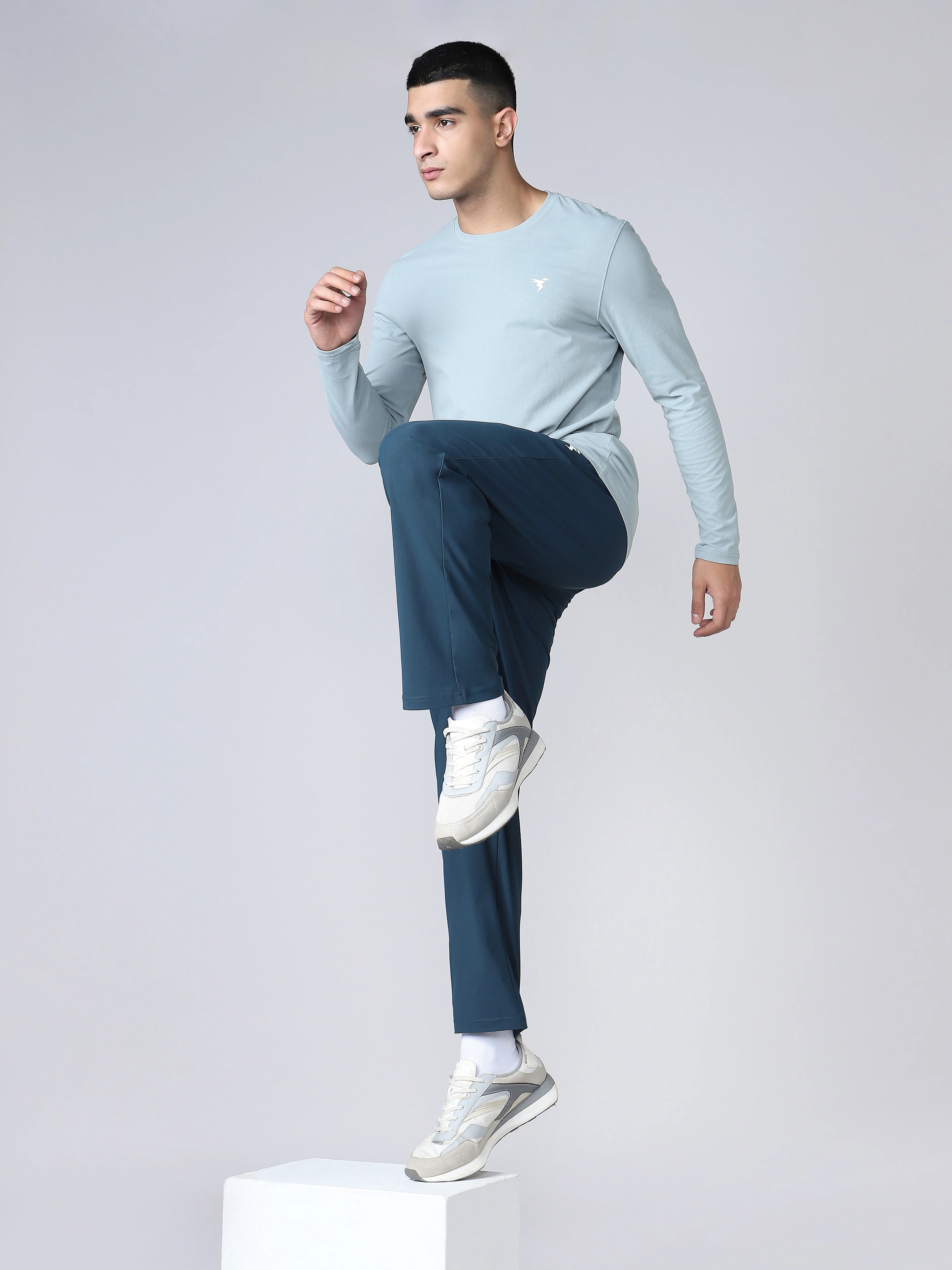 Men Solid Relax Fit Trackpants with DURACOOL+ - Image 4