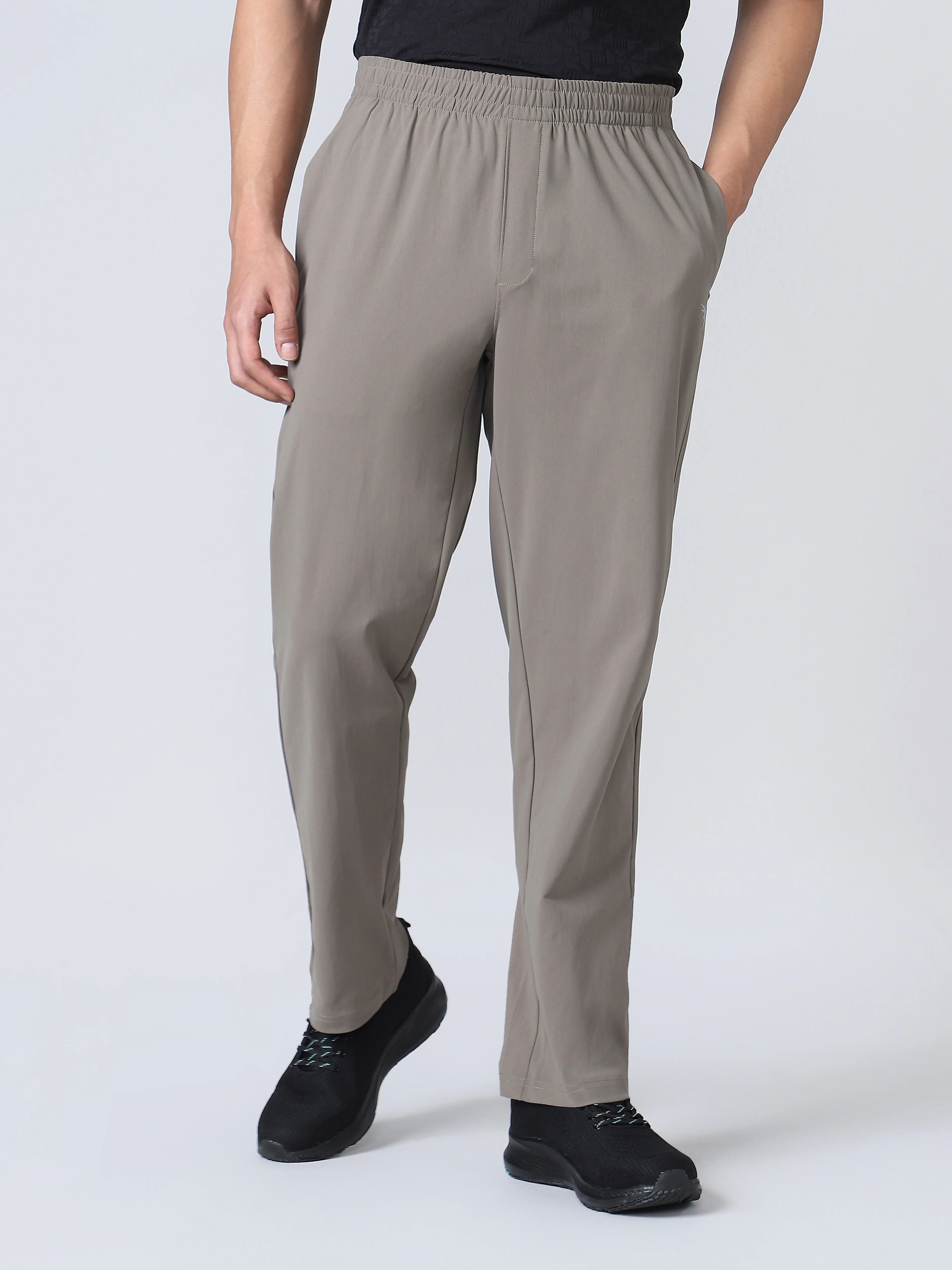 Men Solid Relax Fit Trackpants with DURACOOL+