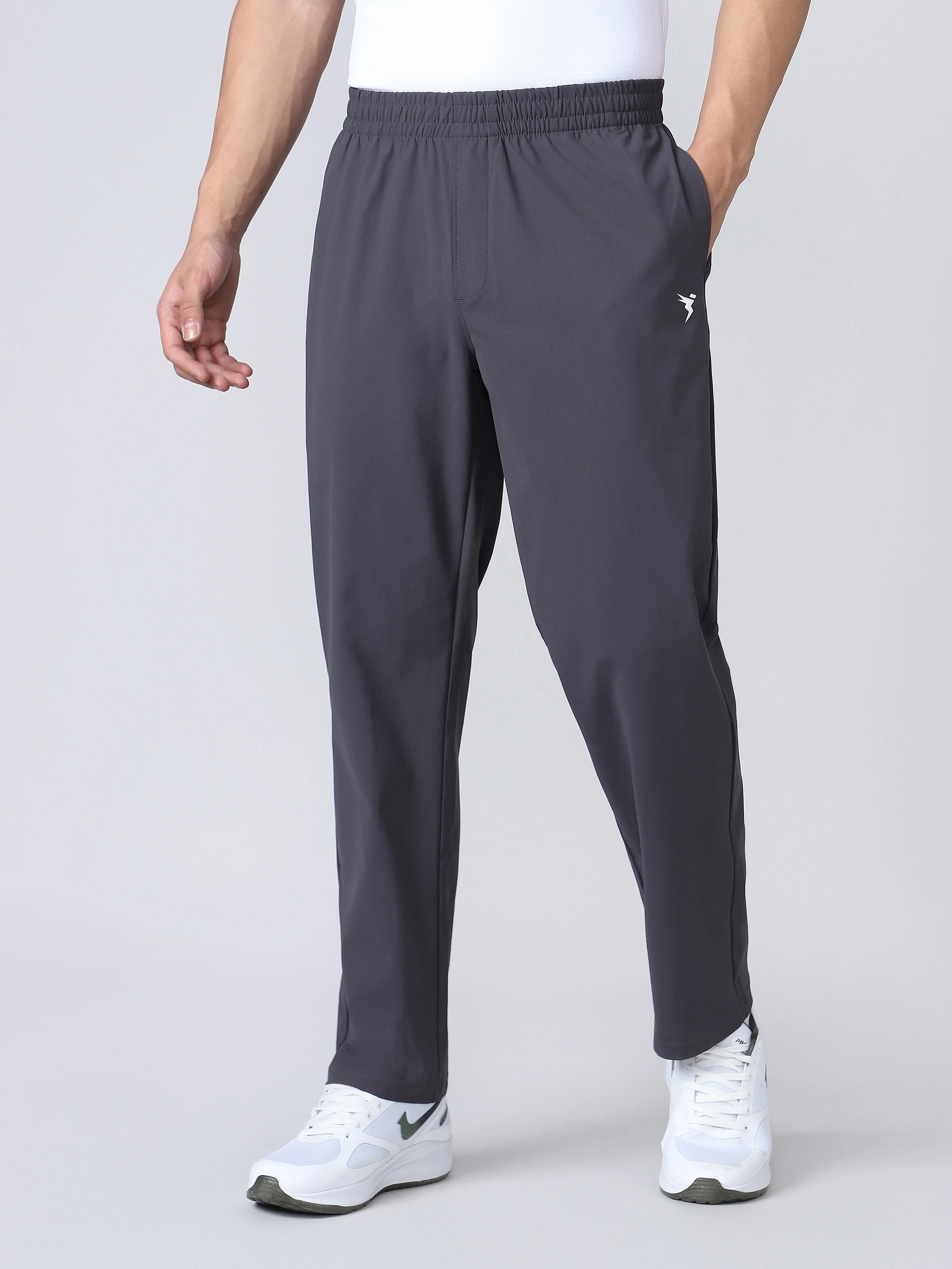 Men Solid Relax Fit Trackpants with DURACOOL+