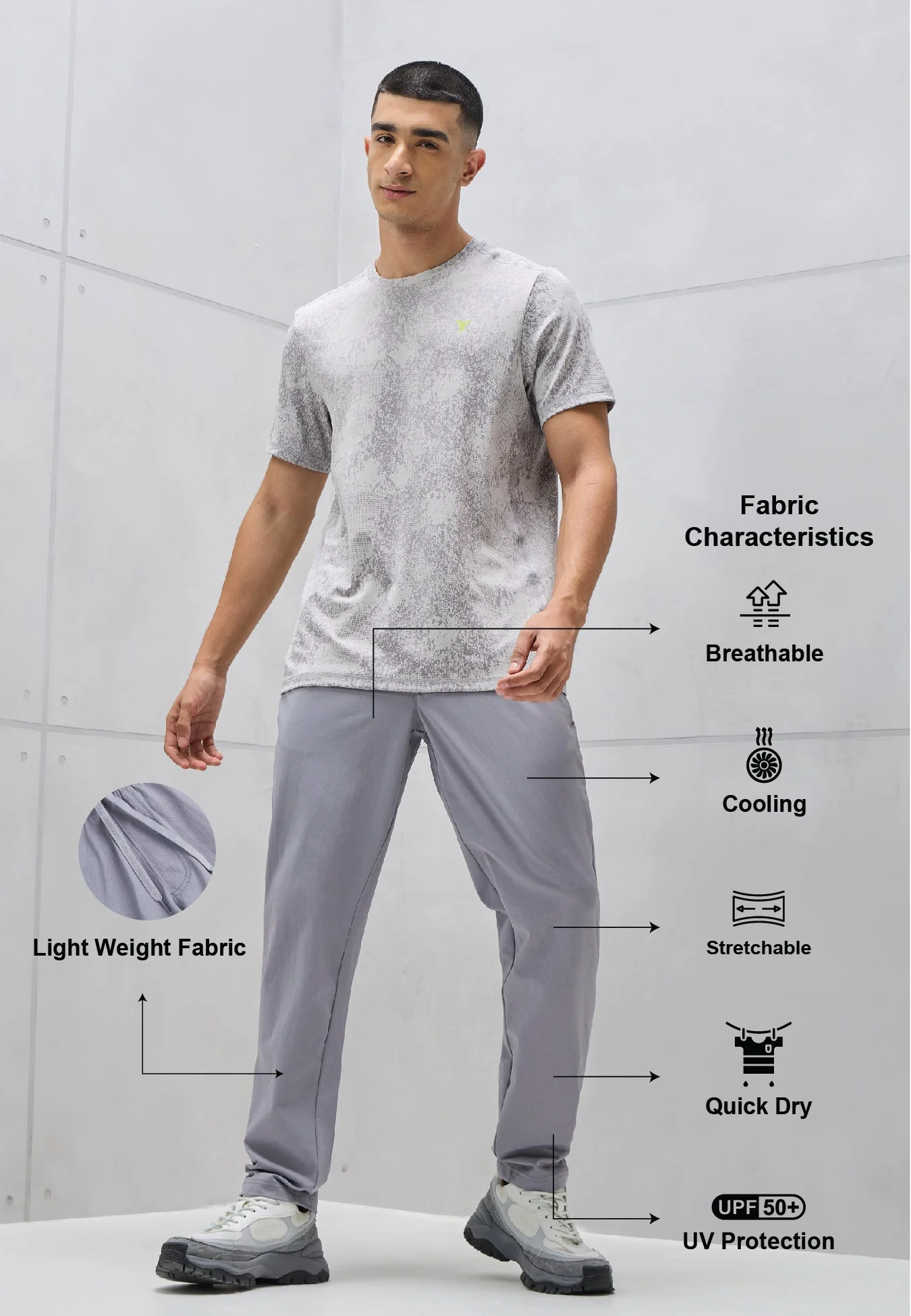 Men Solid Relax Fit Trackpants with ELASTO PLUS - Image 4