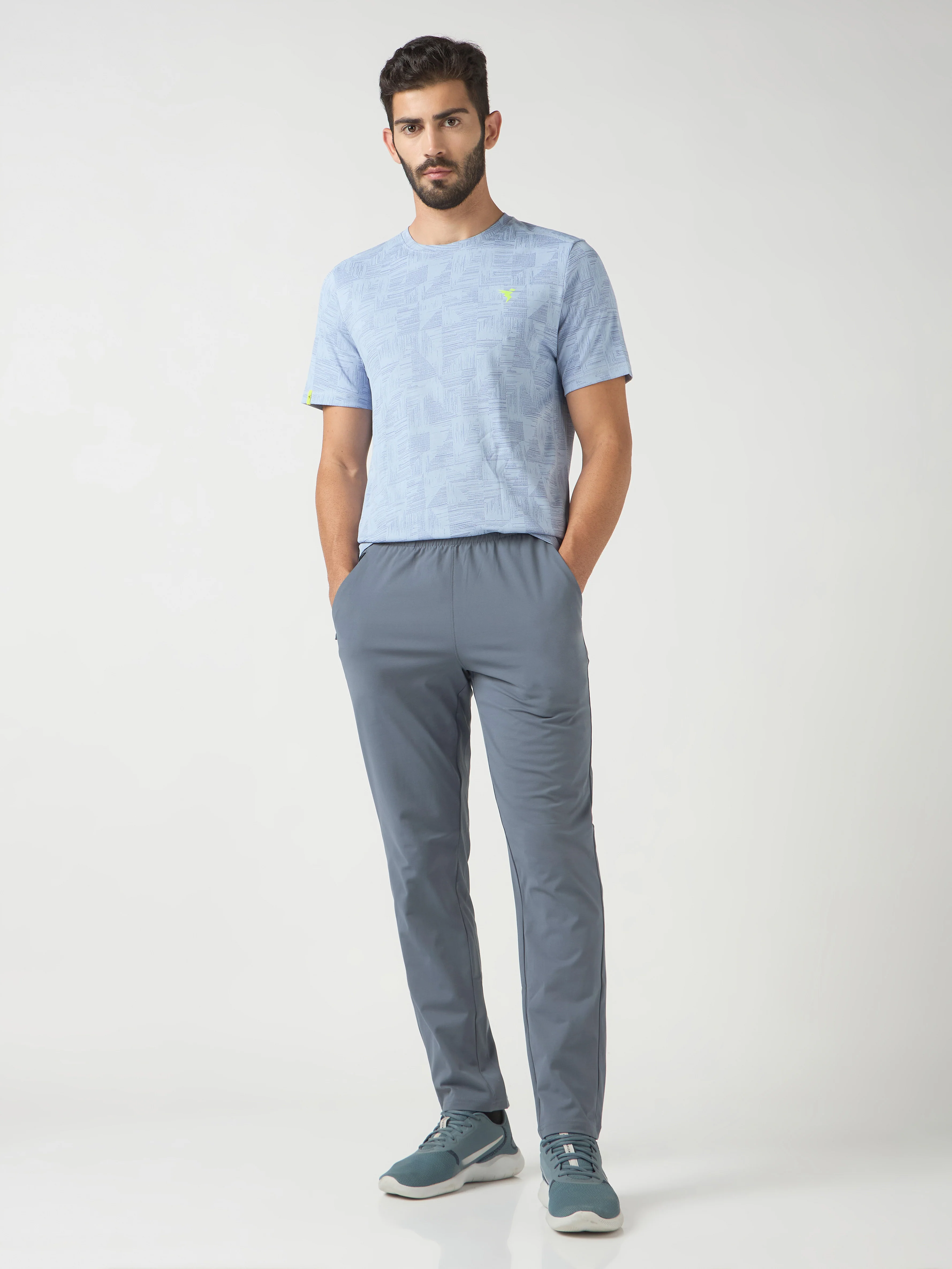 Men Solid Relax Fit Trackpants with ELASTO PLUS - Image 6
