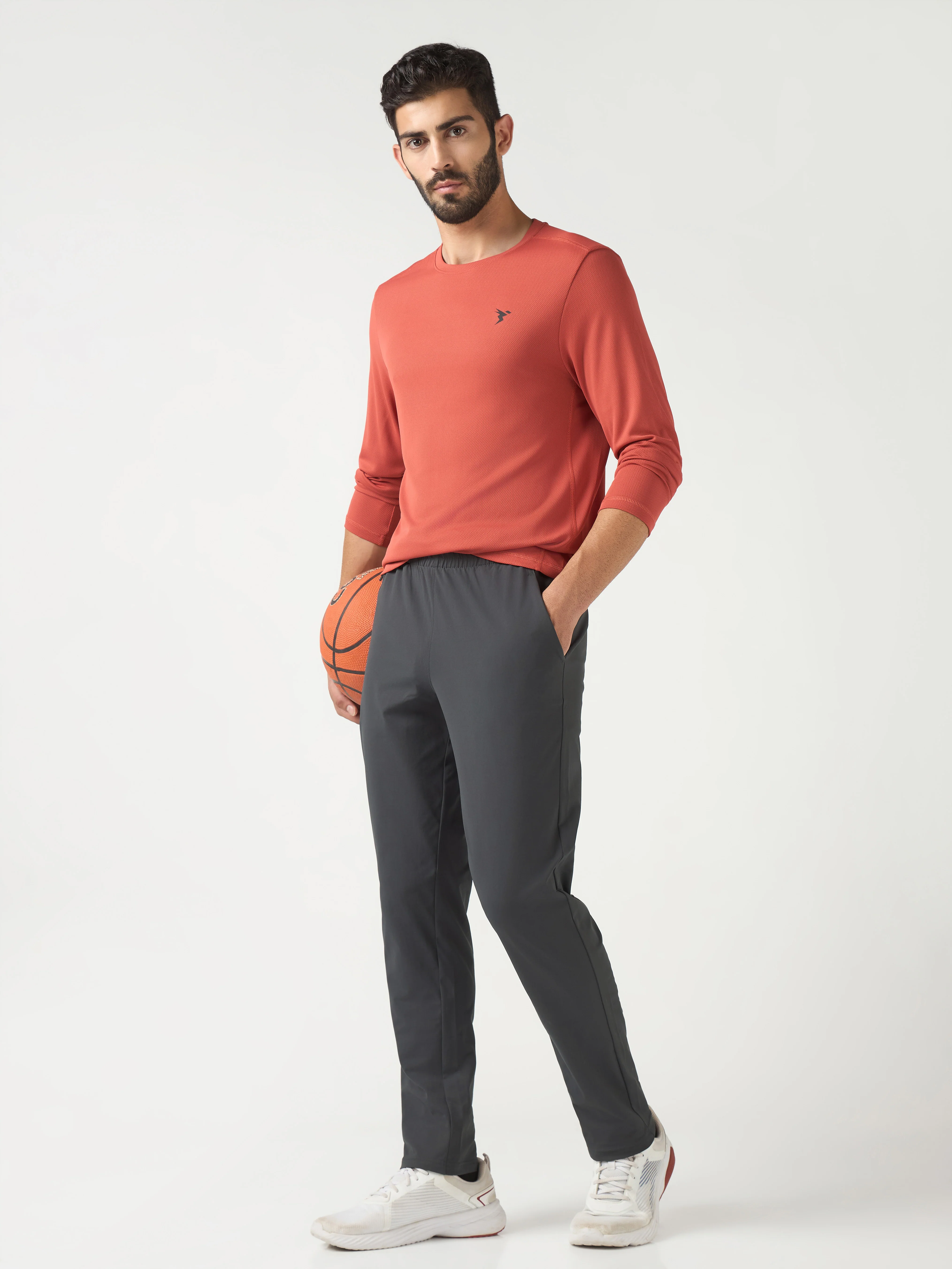Men Solid Relax Fit Trackpants with ELASTO PLUS - Image 5