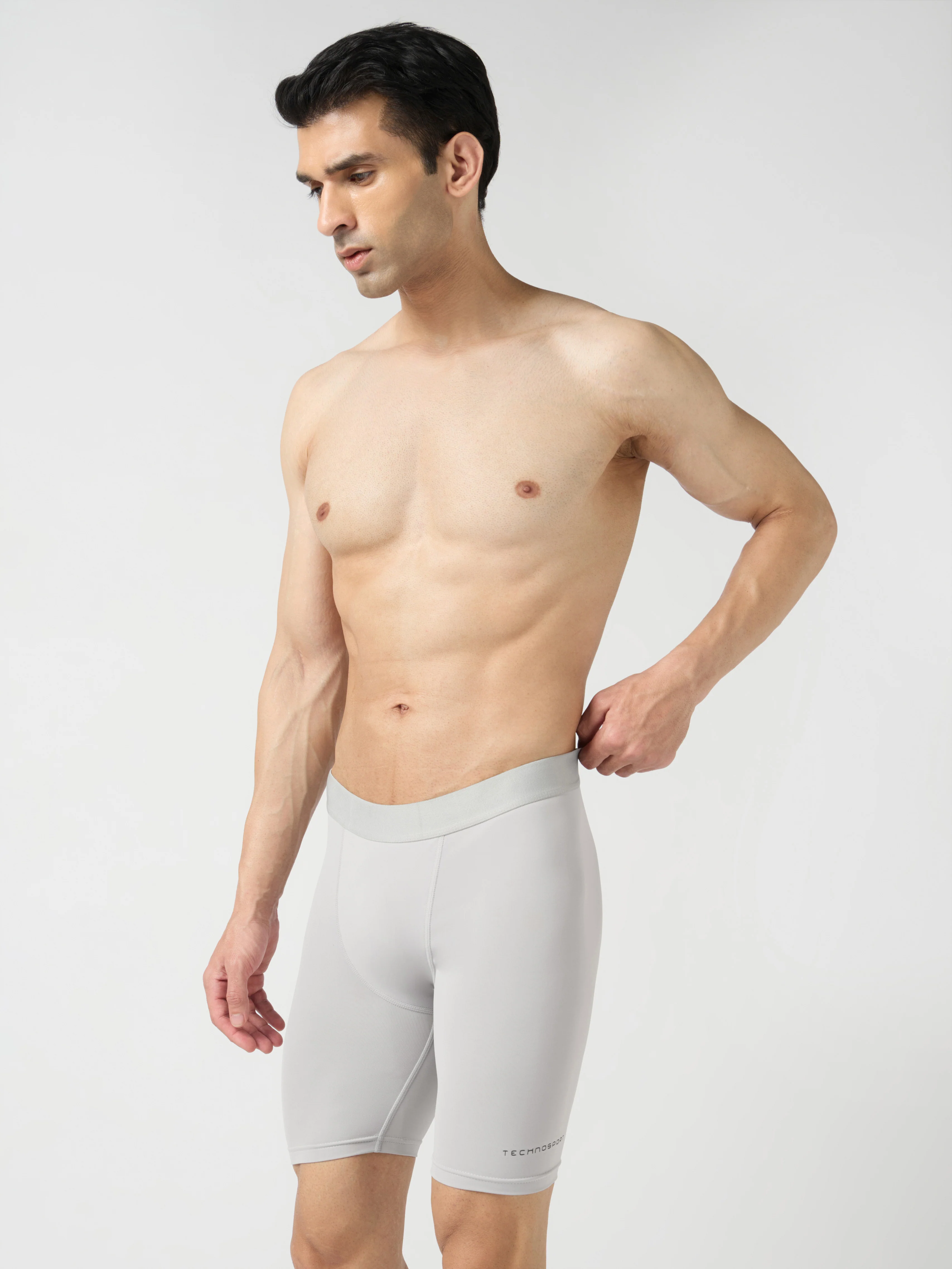 Men Solid Slim Fit Compression Tights with ELASTO LITE - Image 4