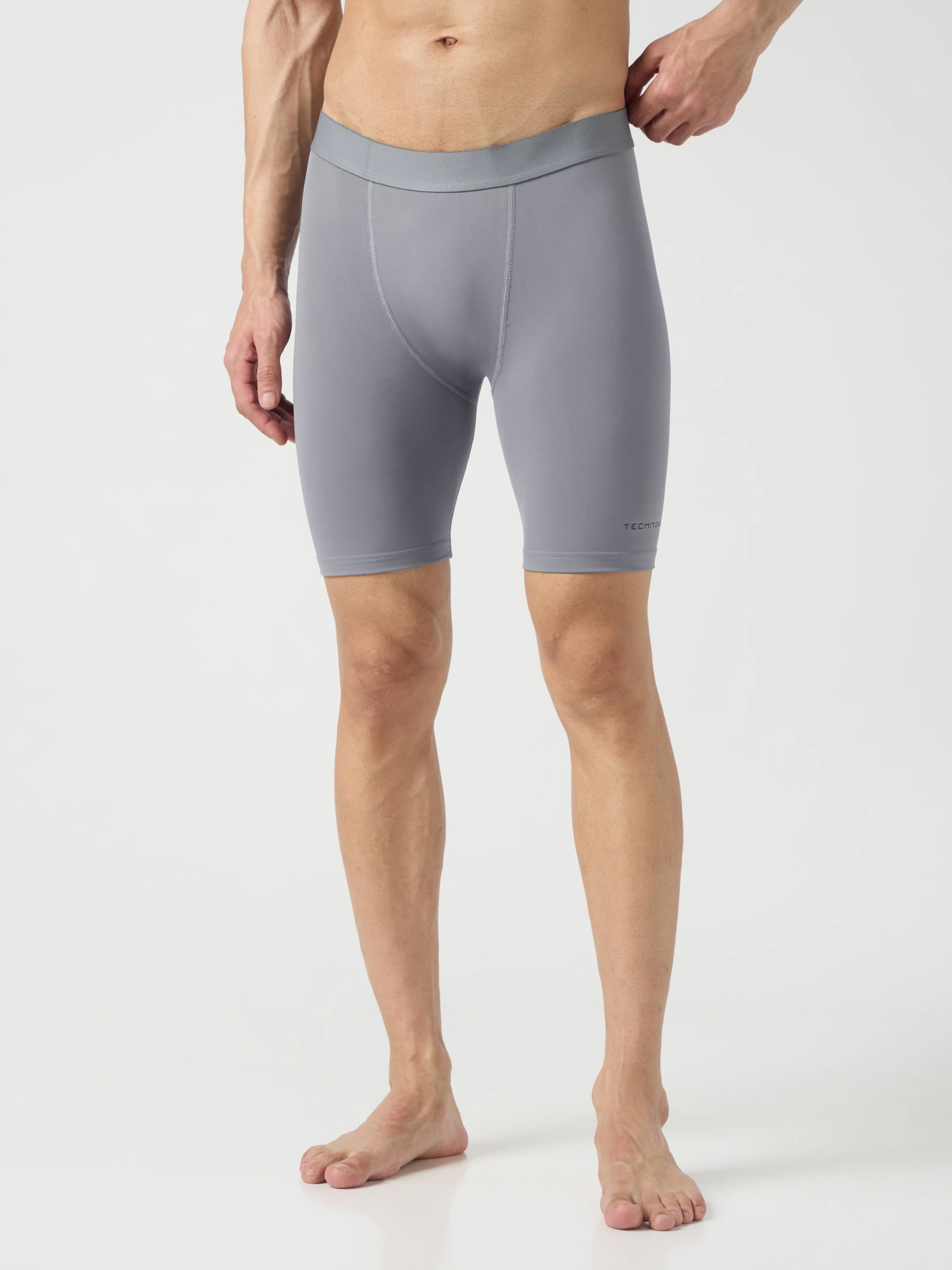 Men Solid Slim Fit Compression Tights with ELASTO LITE