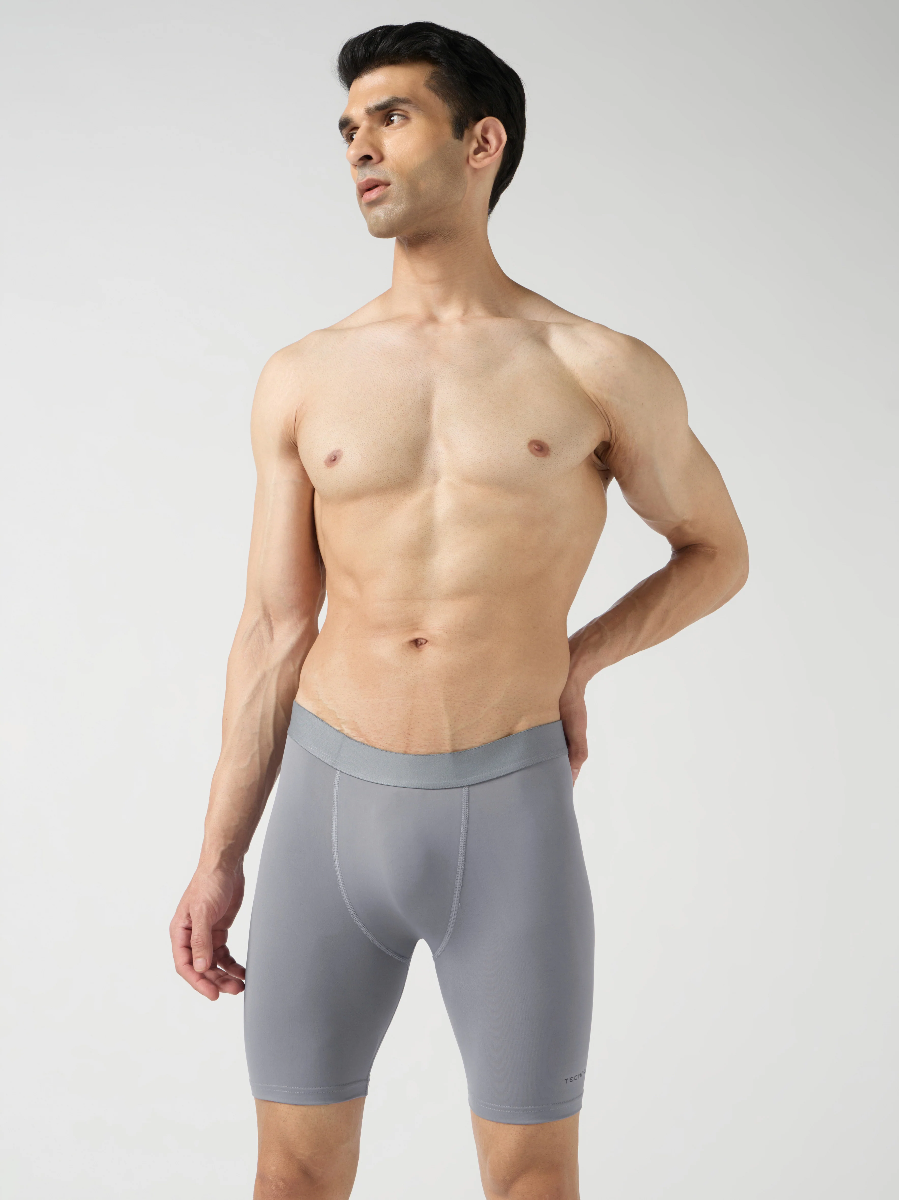 Men Solid Slim Fit Compression Tights with ELASTO LITE - Image 4