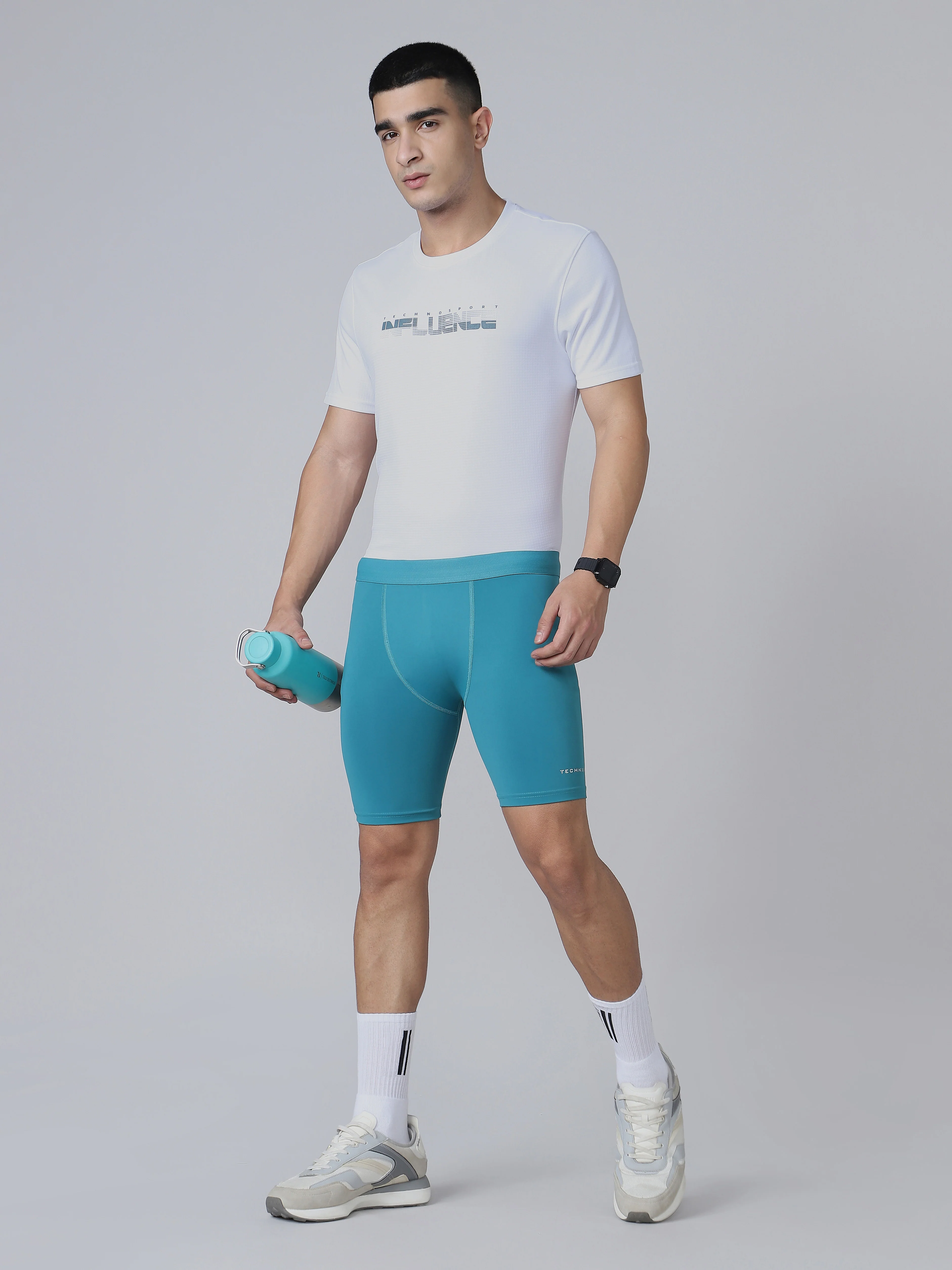 Men Solid Slim Fit Compression Tights with ELASTO LITE - Image 5
