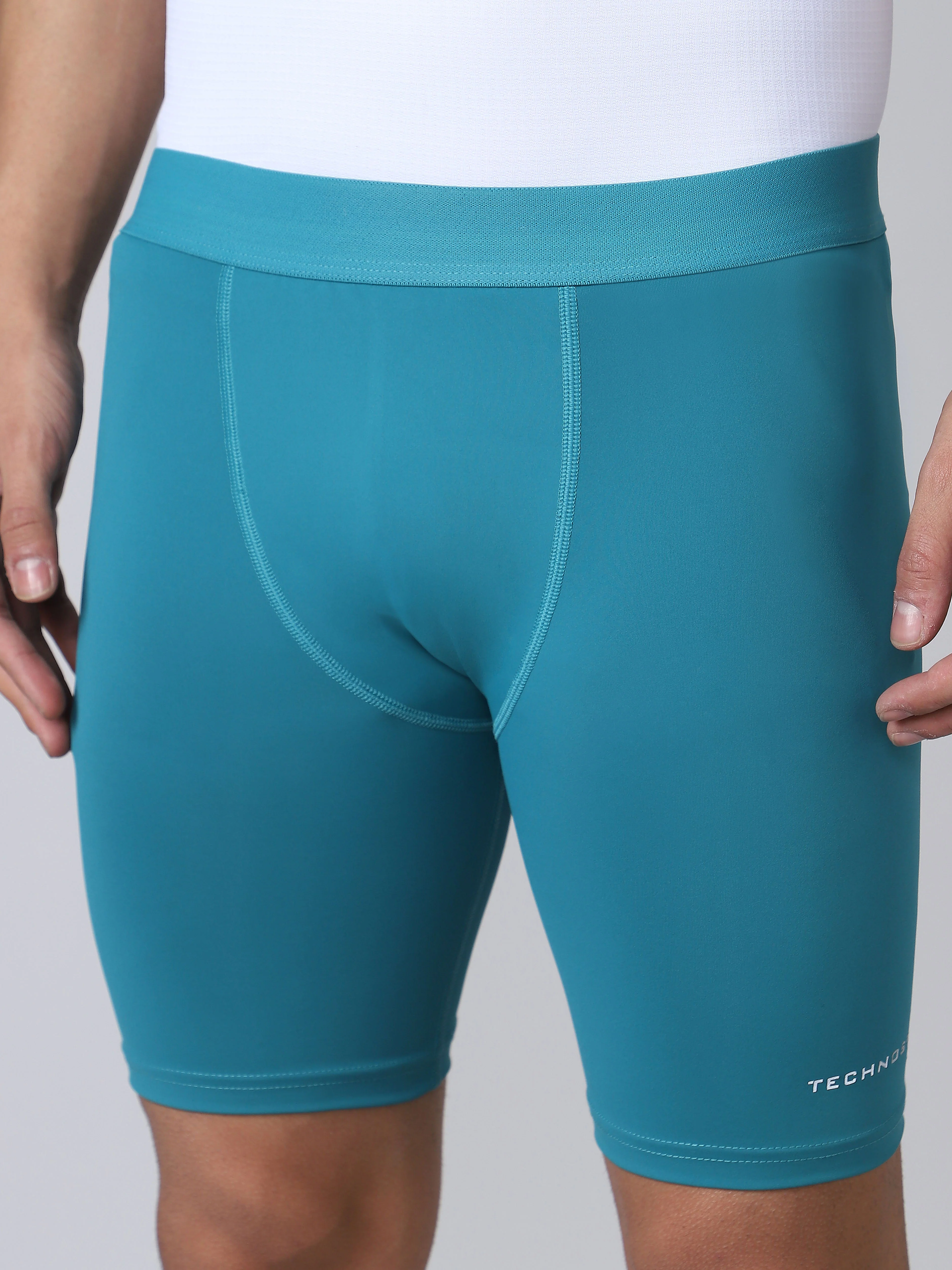 Men Solid Slim Fit Compression Tights with ELASTO LITE - Image 7
