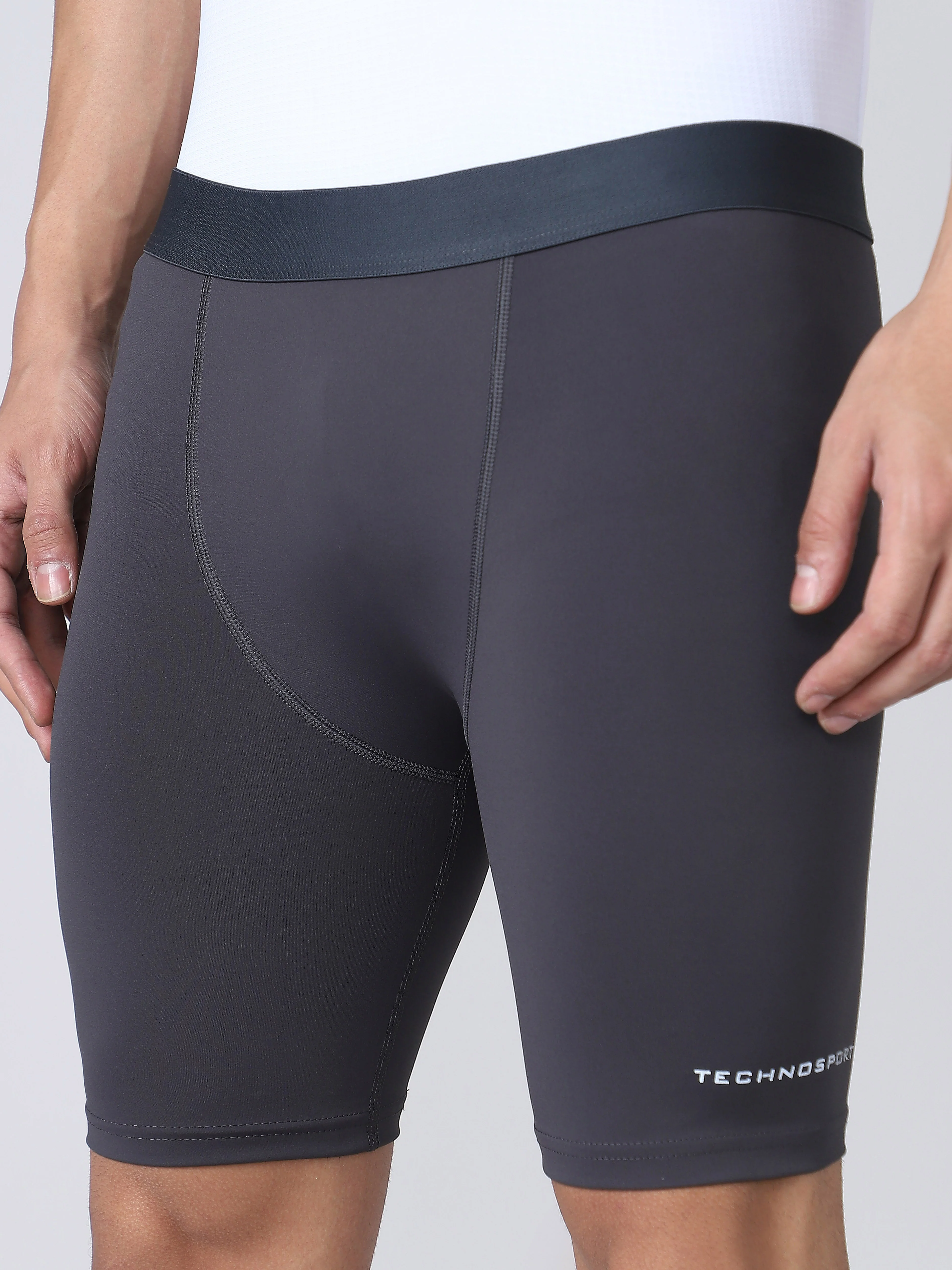 Men Solid Slim Fit Compression Tights with ELASTO LITE - Image 4