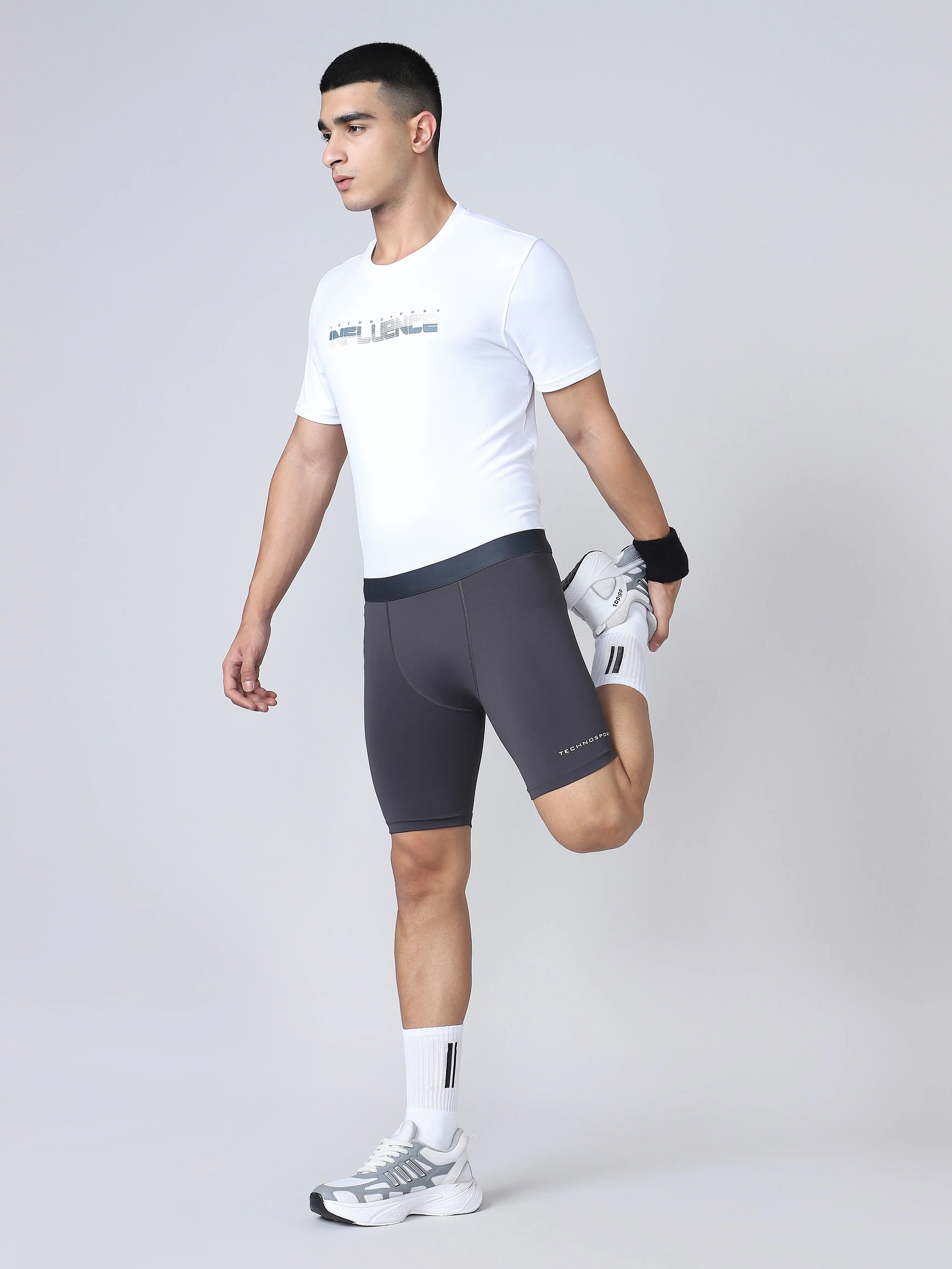 Men Solid Slim Fit Compression Tights with ELASTO LITE - Image 7