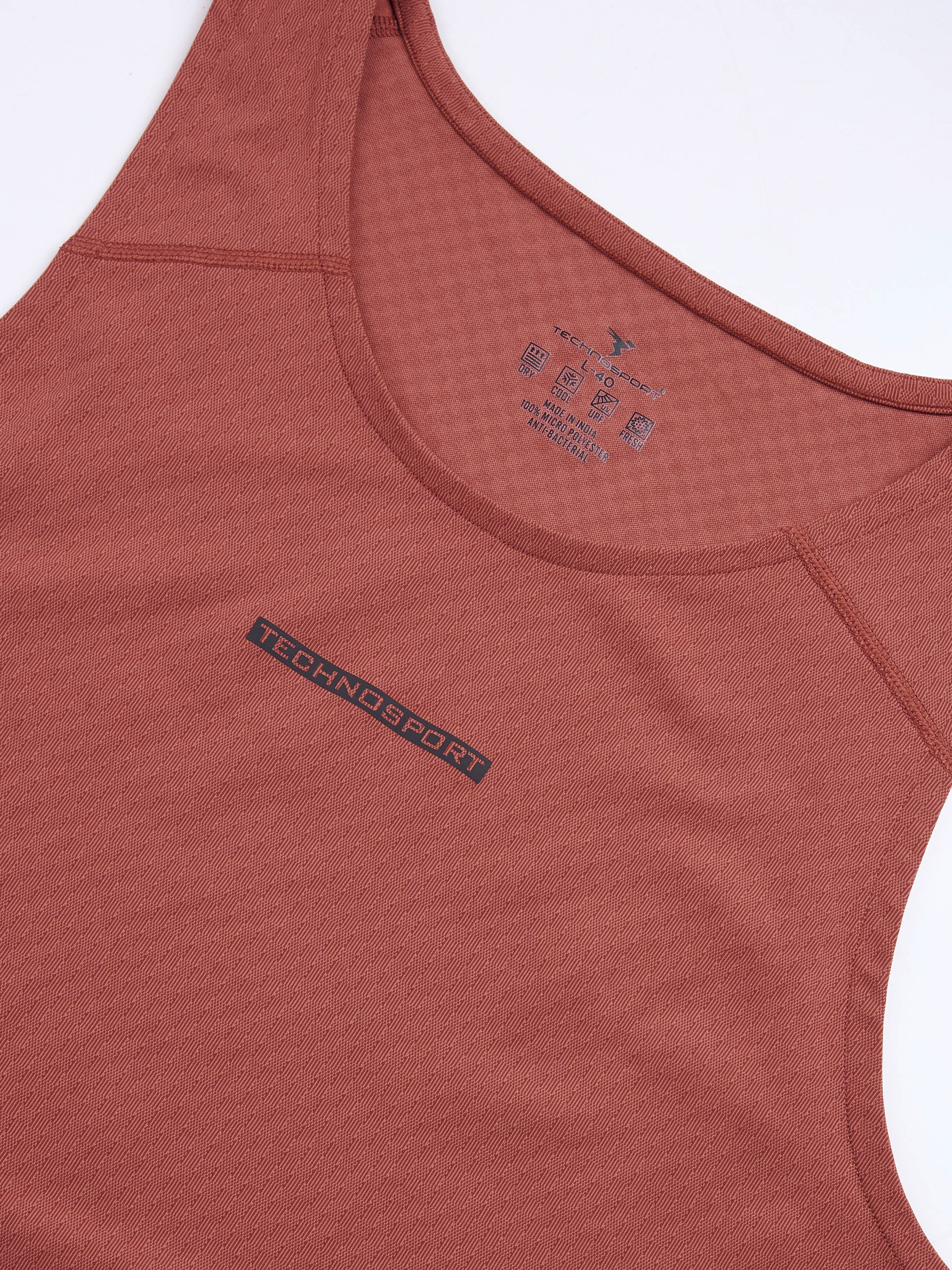 Men Jacquard Slim Fit Crew Neck Innerwear Vest with ELASTO LITE - Image 7