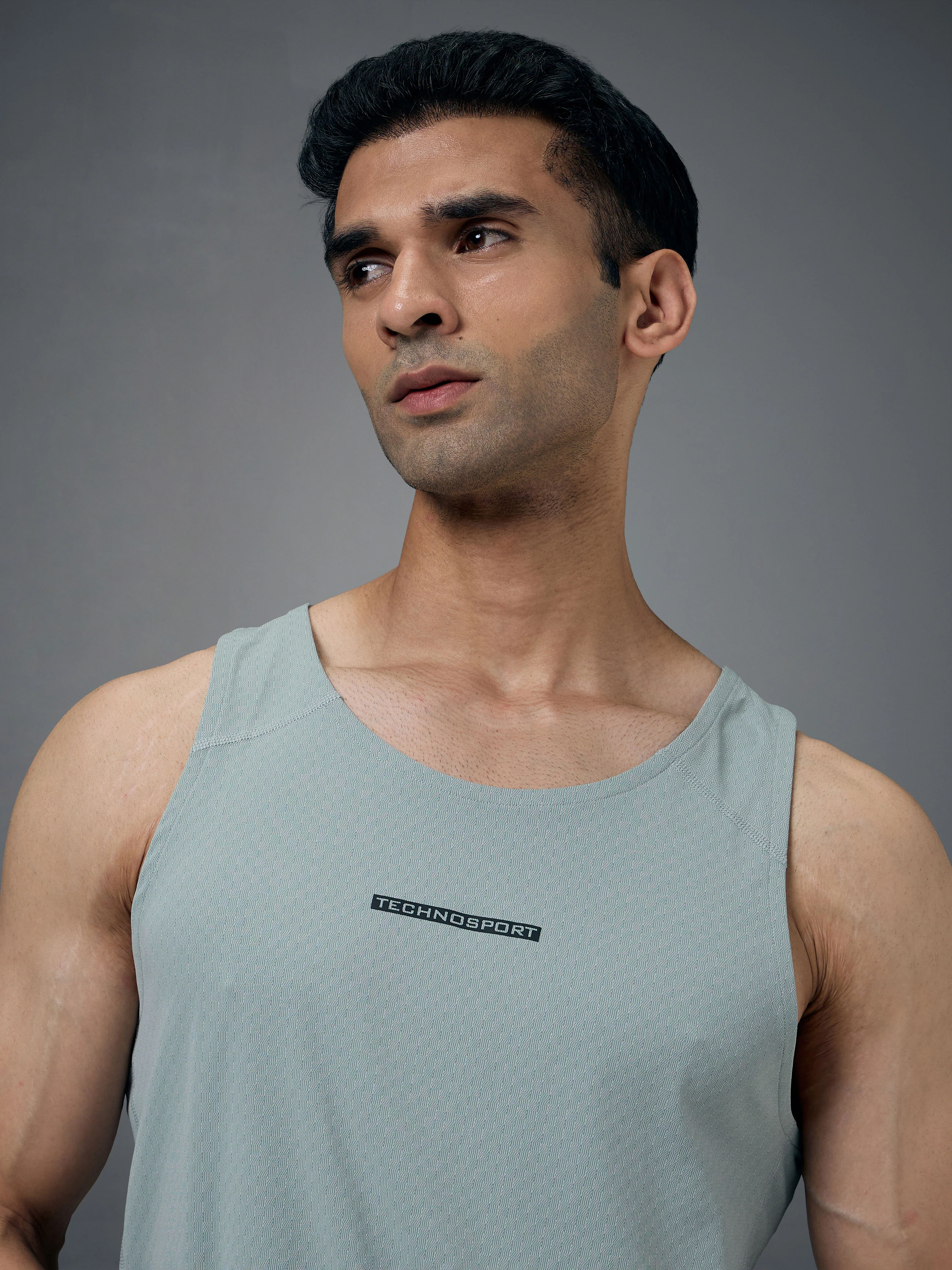 Men Jacquard Slim Fit Crew Neck Innerwear Vest with ELASTO LITE - Image 6