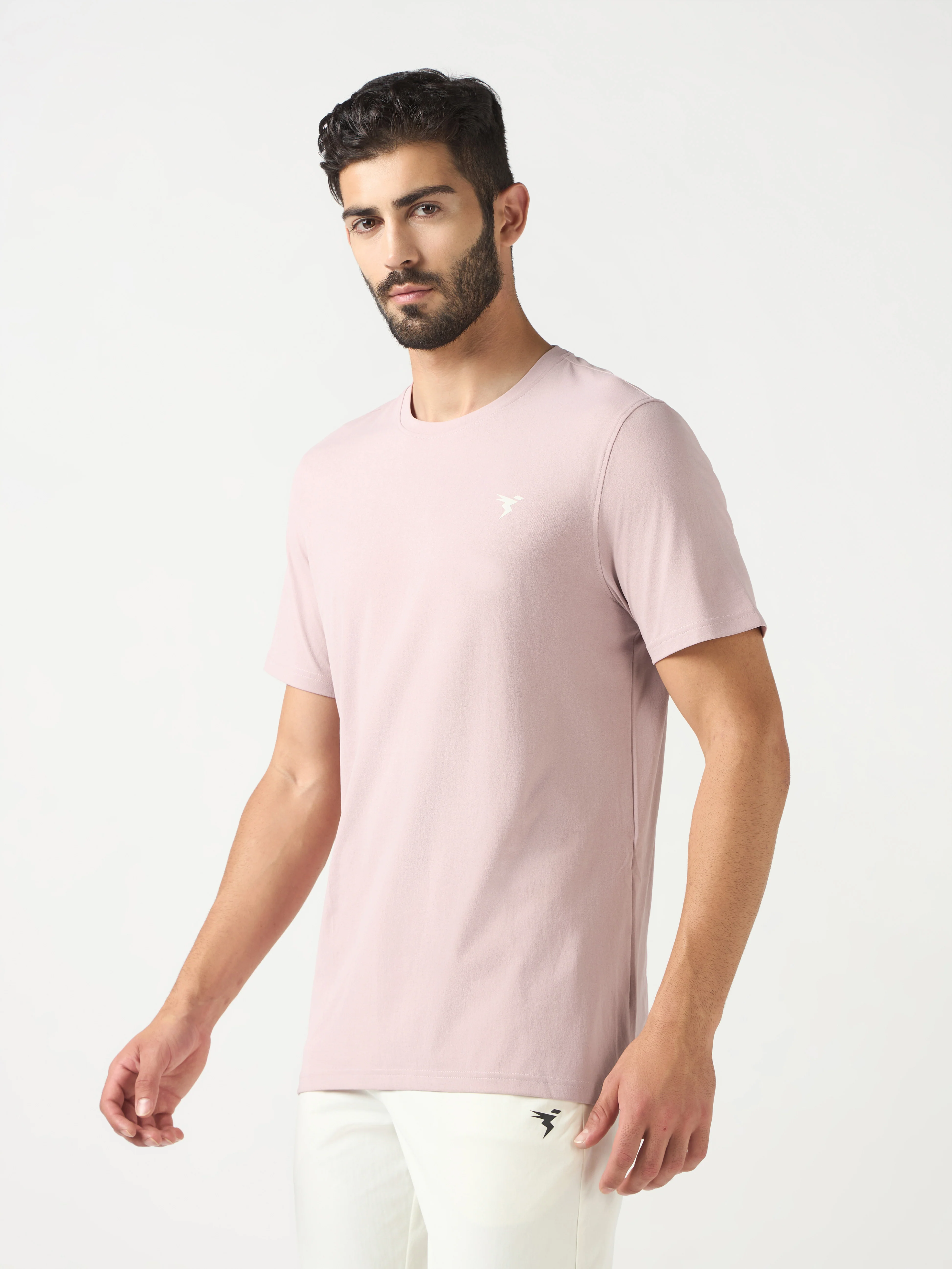 Men Solid Slim Fit Crew Neck T-shirt with COTFLEX - Image 4