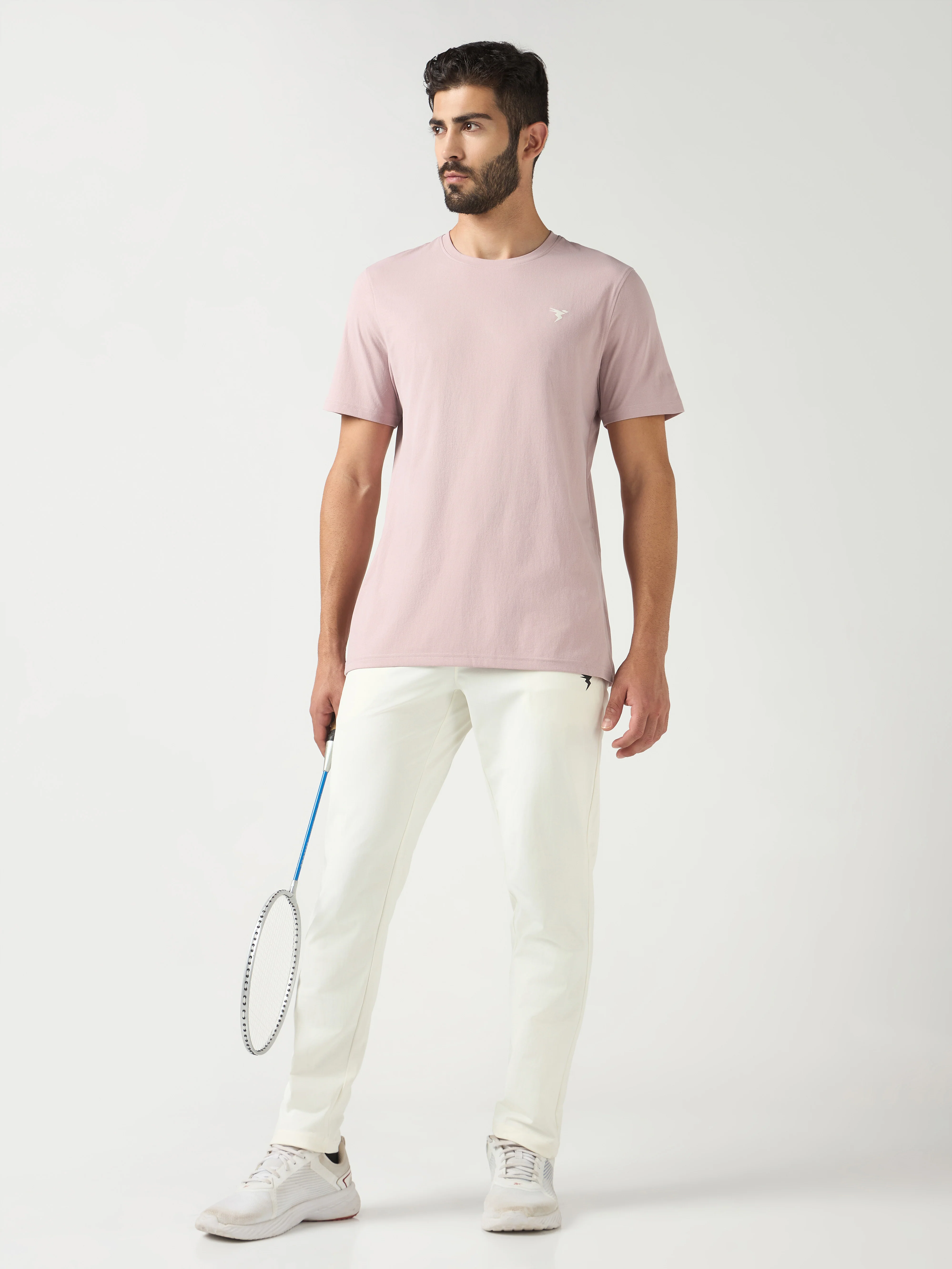 Men Solid Slim Fit Crew Neck T-shirt with COTFLEX - Image 5