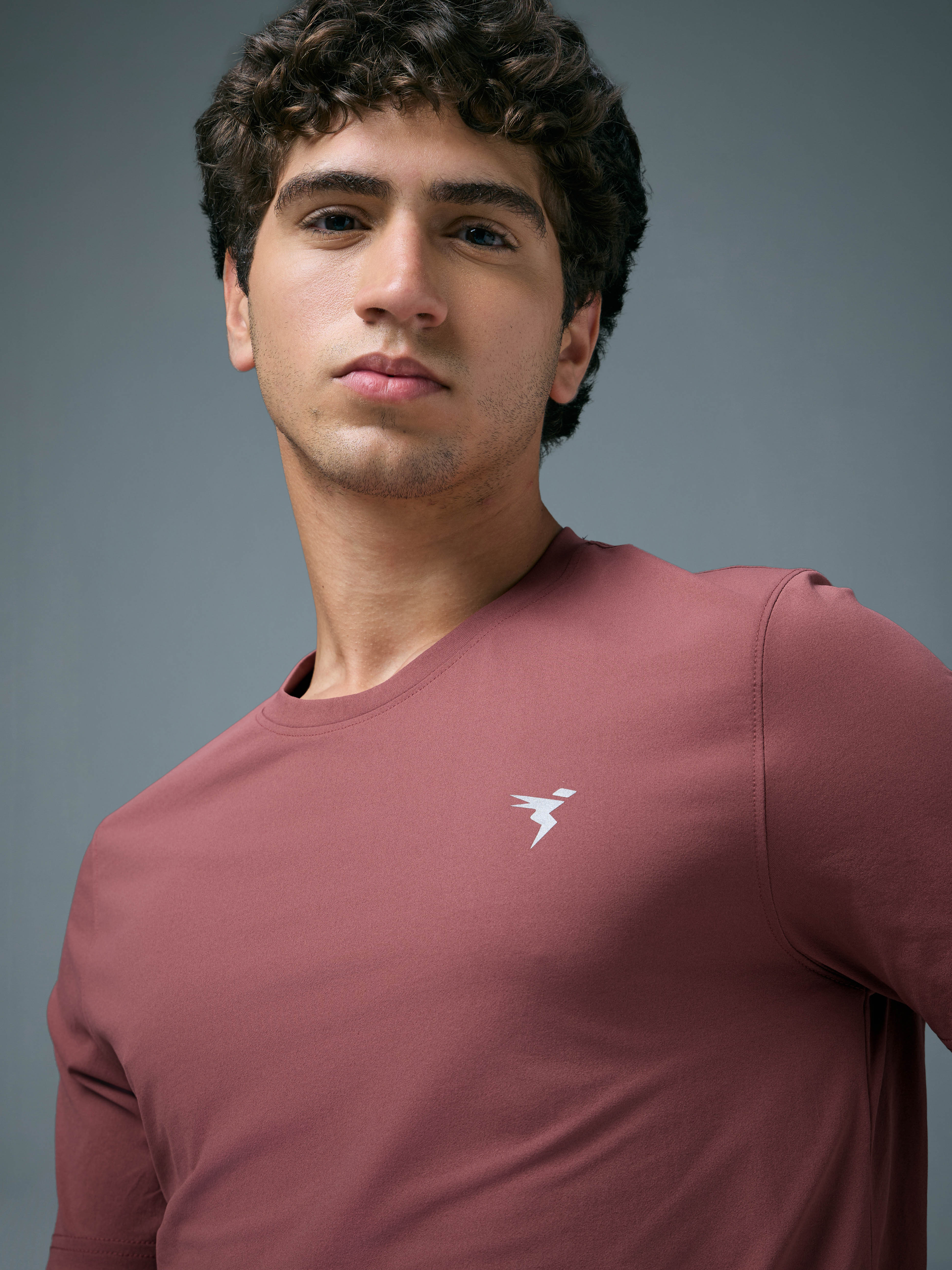 Men Solid Slim Fit Crew Neck T-shirt with COTFLEX - Image 6