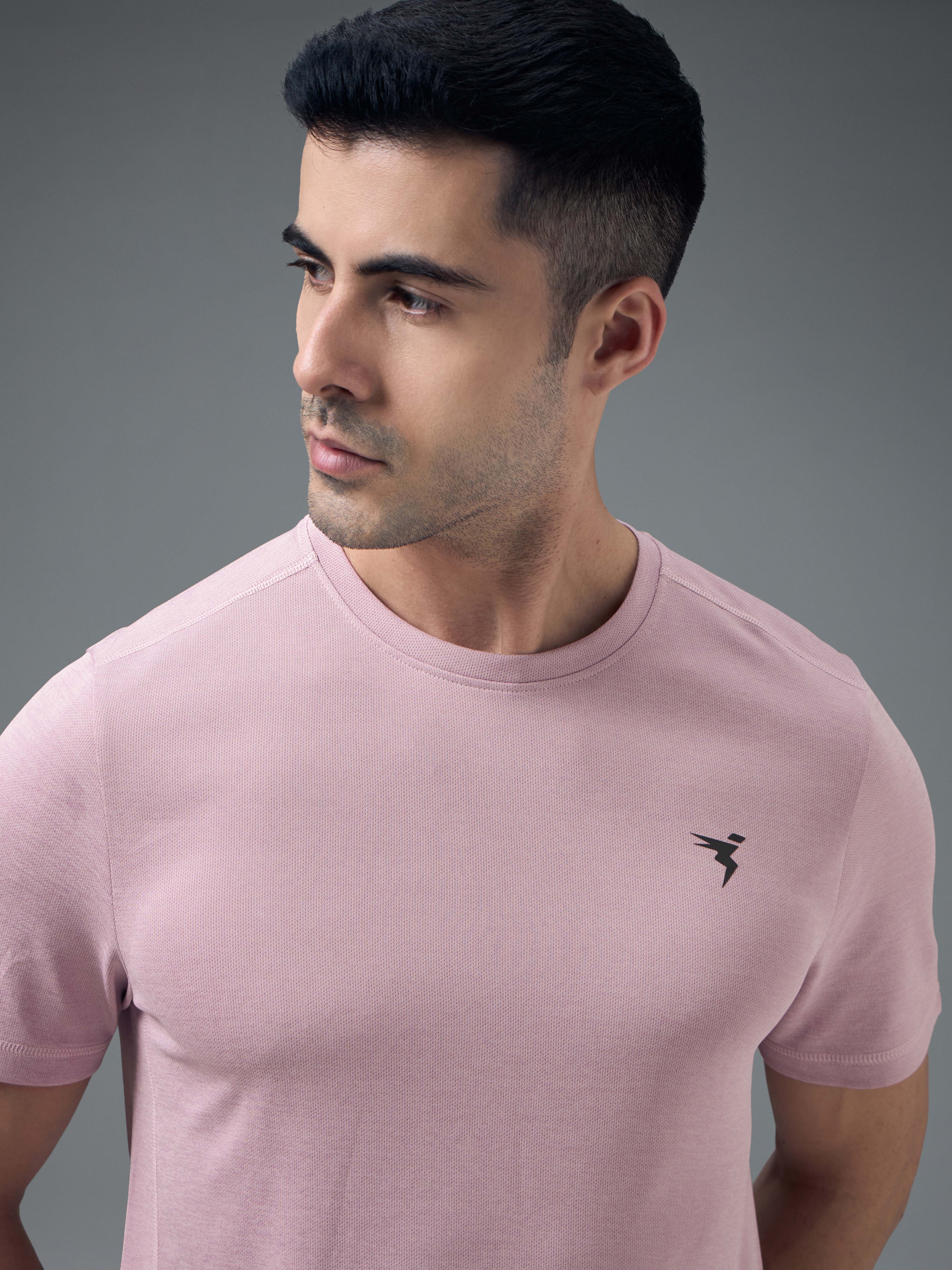 Men Solid Slim Fit Crew Neck T-shirt with DOUBLE COOL - Image 6