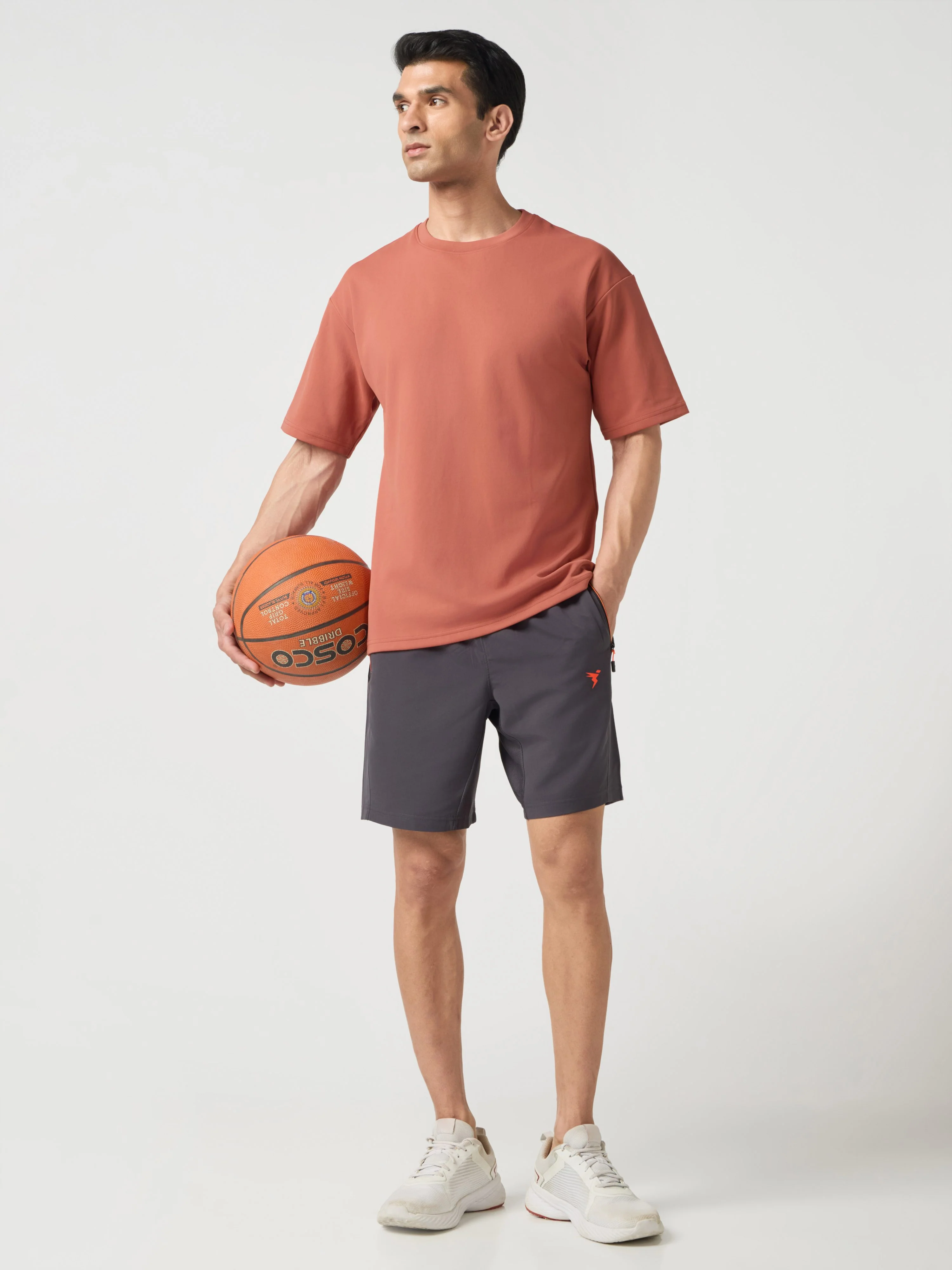 Men Solid  Oversized Crew Neck T-shirt with ELASTO PLUS - Image 6