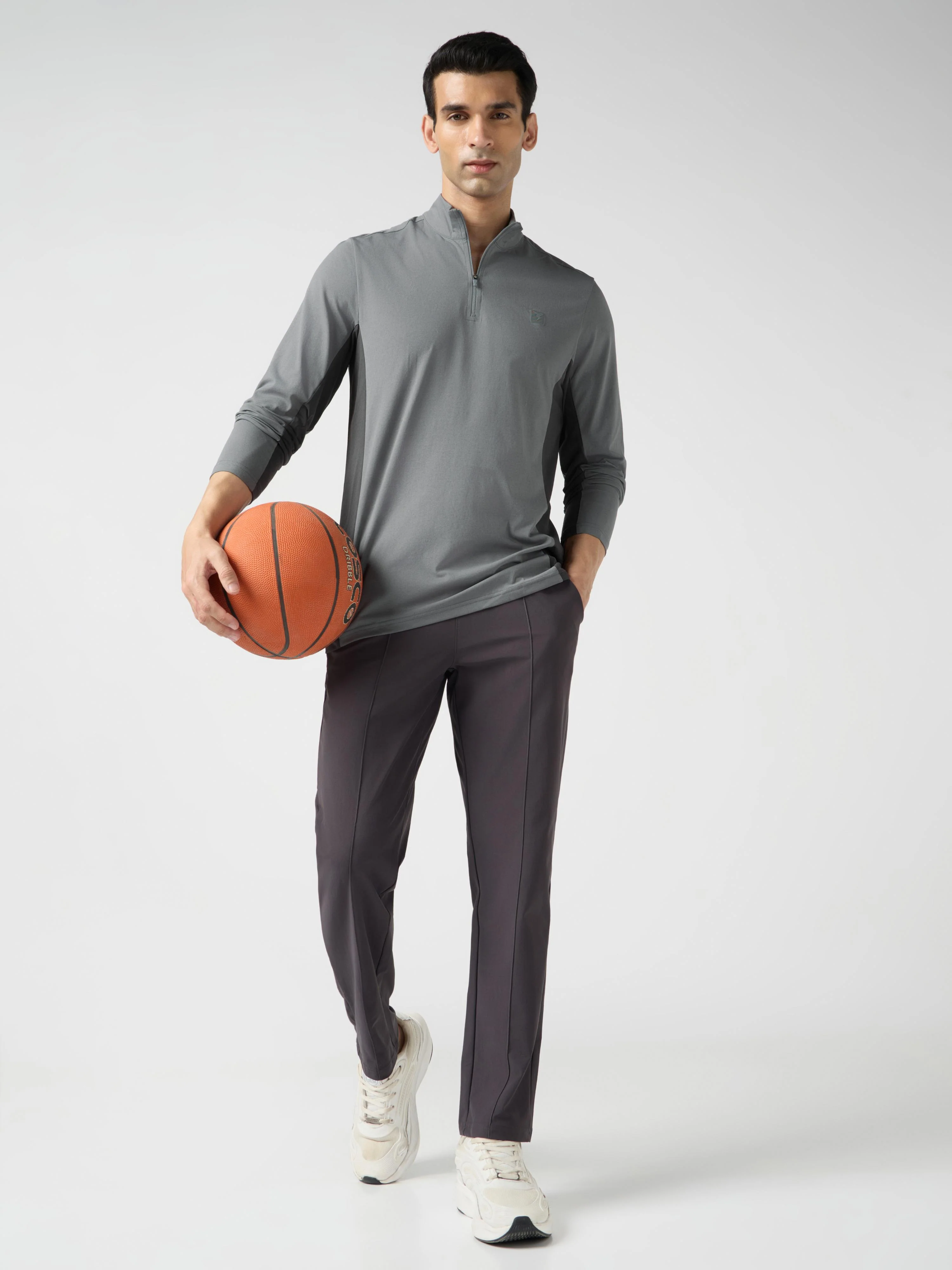 Men Solid Slim Fit Crew Neck T-shirt with ELASTO PLUS - Image 6