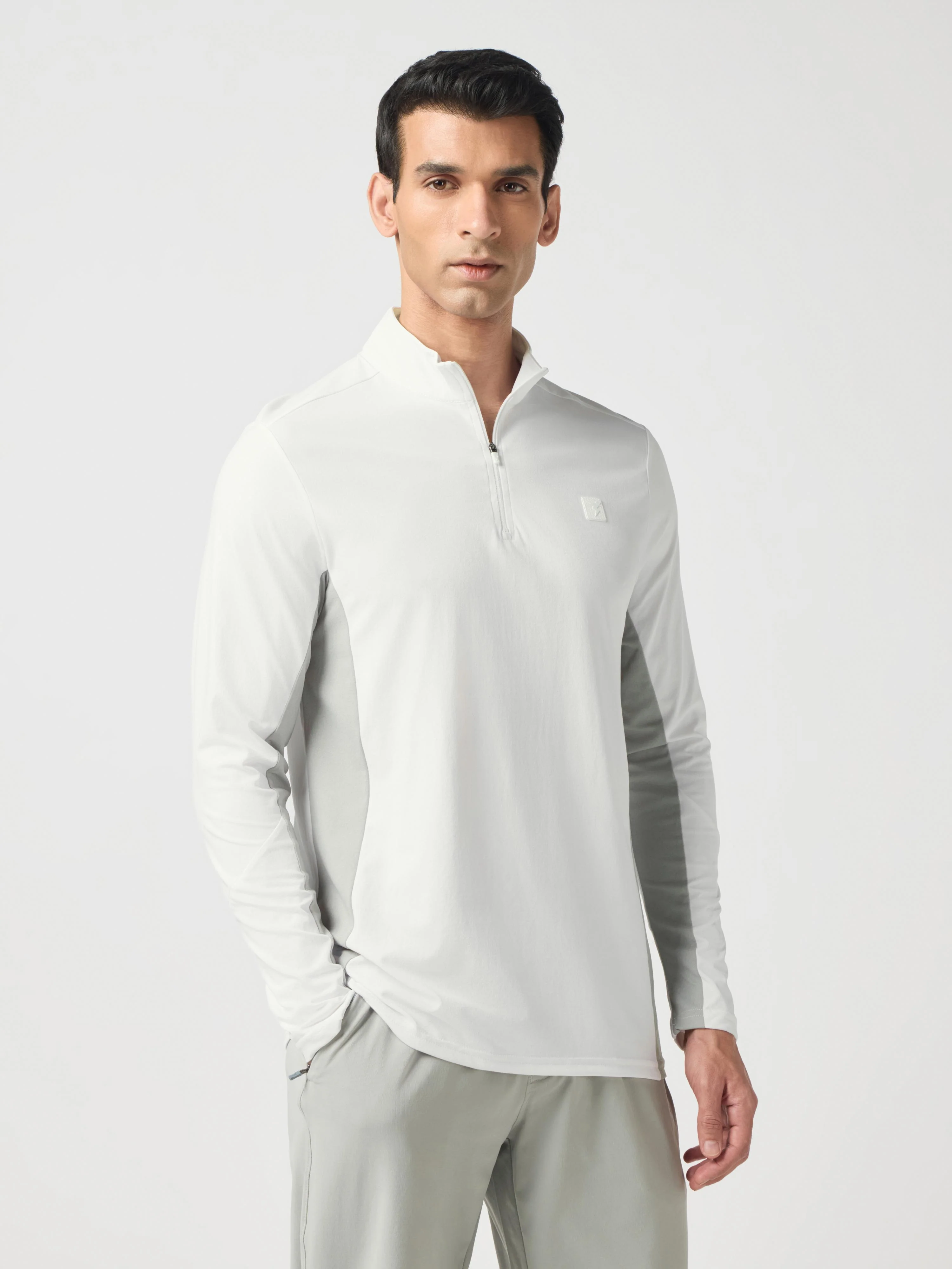 Men Solid Slim Fit Crew Neck T-shirt with ELASTO PLUS