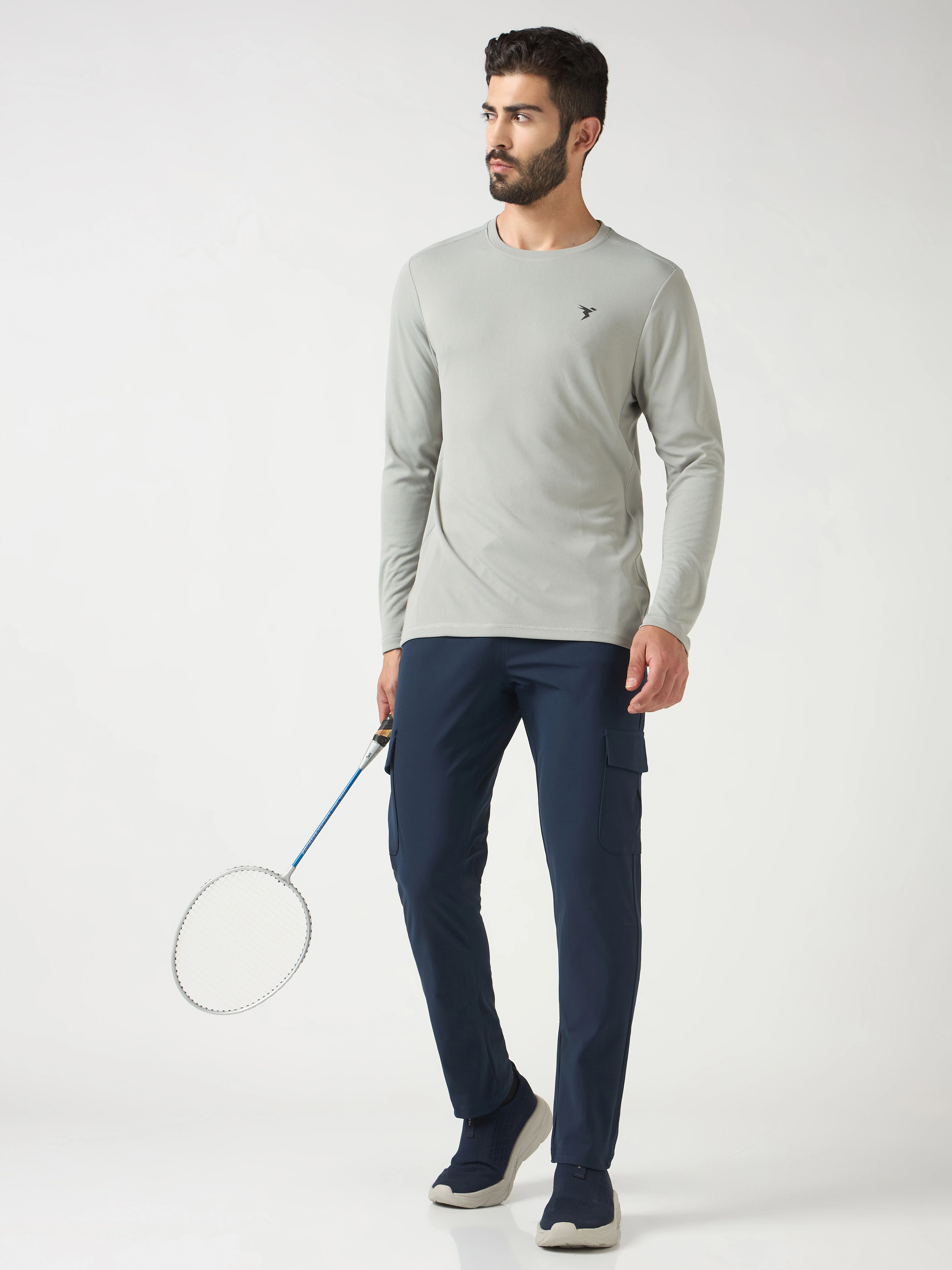 Men Solid Slim Fit Crew Neck T-shirt with TECHNO COOL+ - Image 4